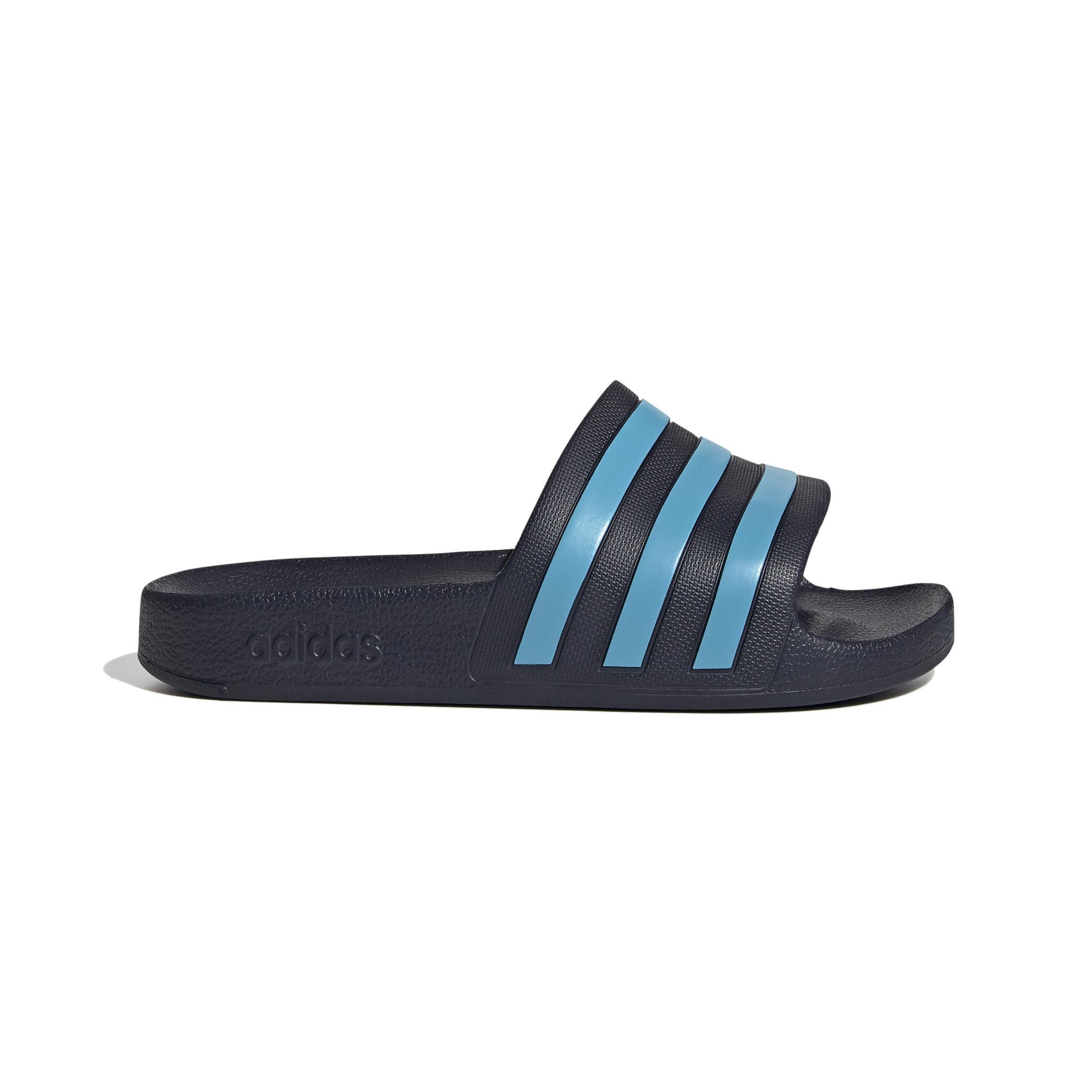 Unisex Adilette Aqua Slides, Blue, A901_ONE, medium