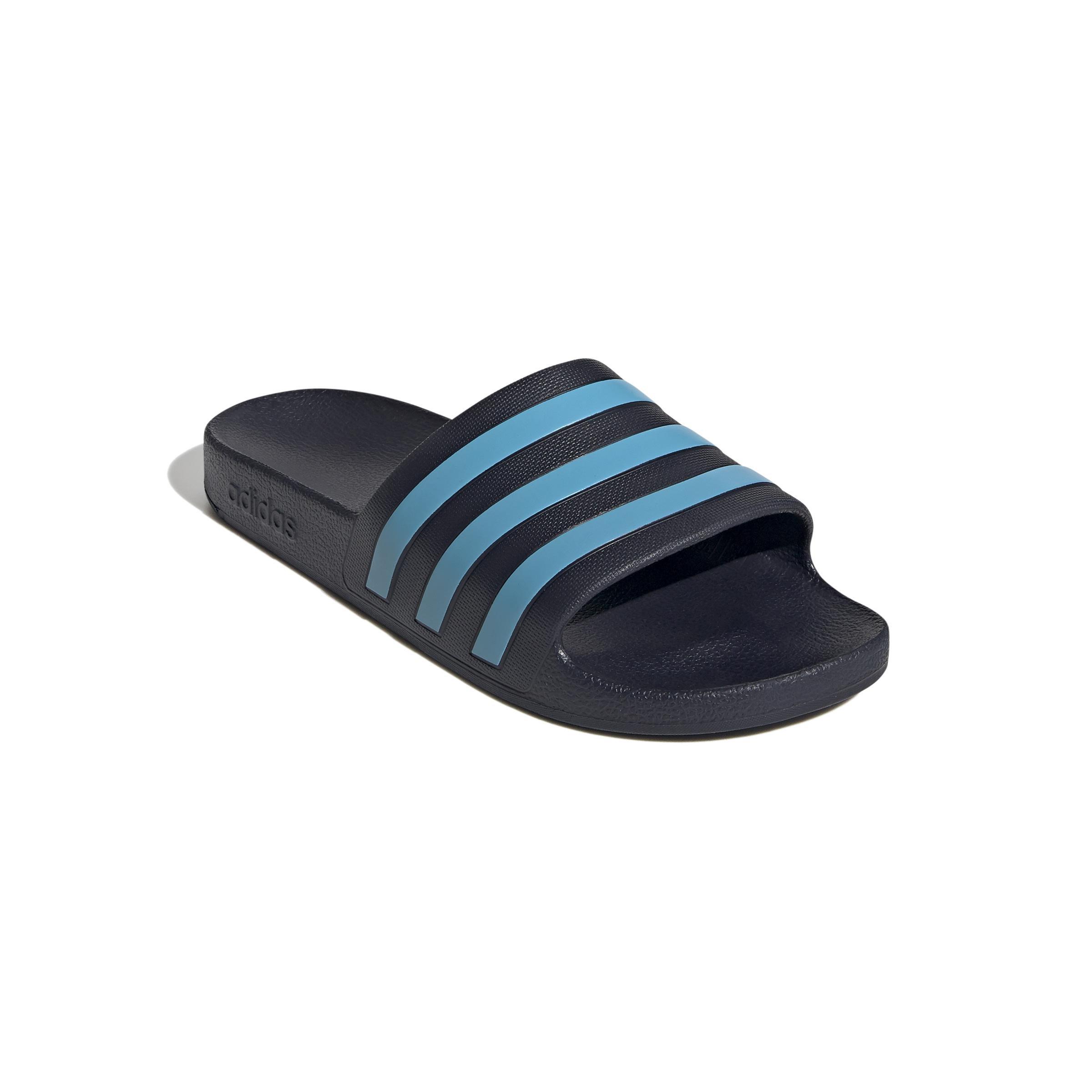 Unisex Adilette Aqua Slides, Blue, A901_ONE, medium