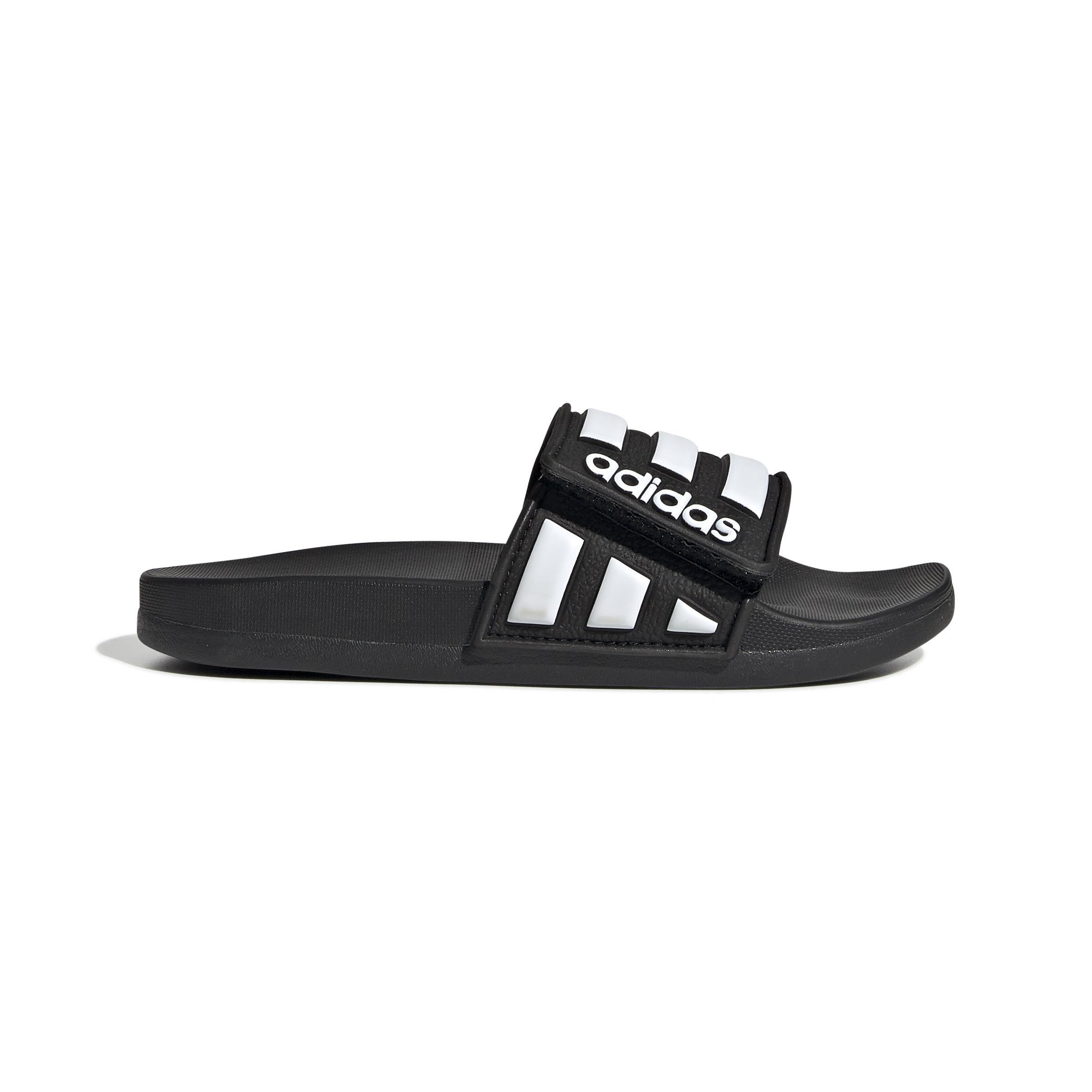 Unisex Kids Adilette Comfort Adjustable Slides, Black, , large image number 0