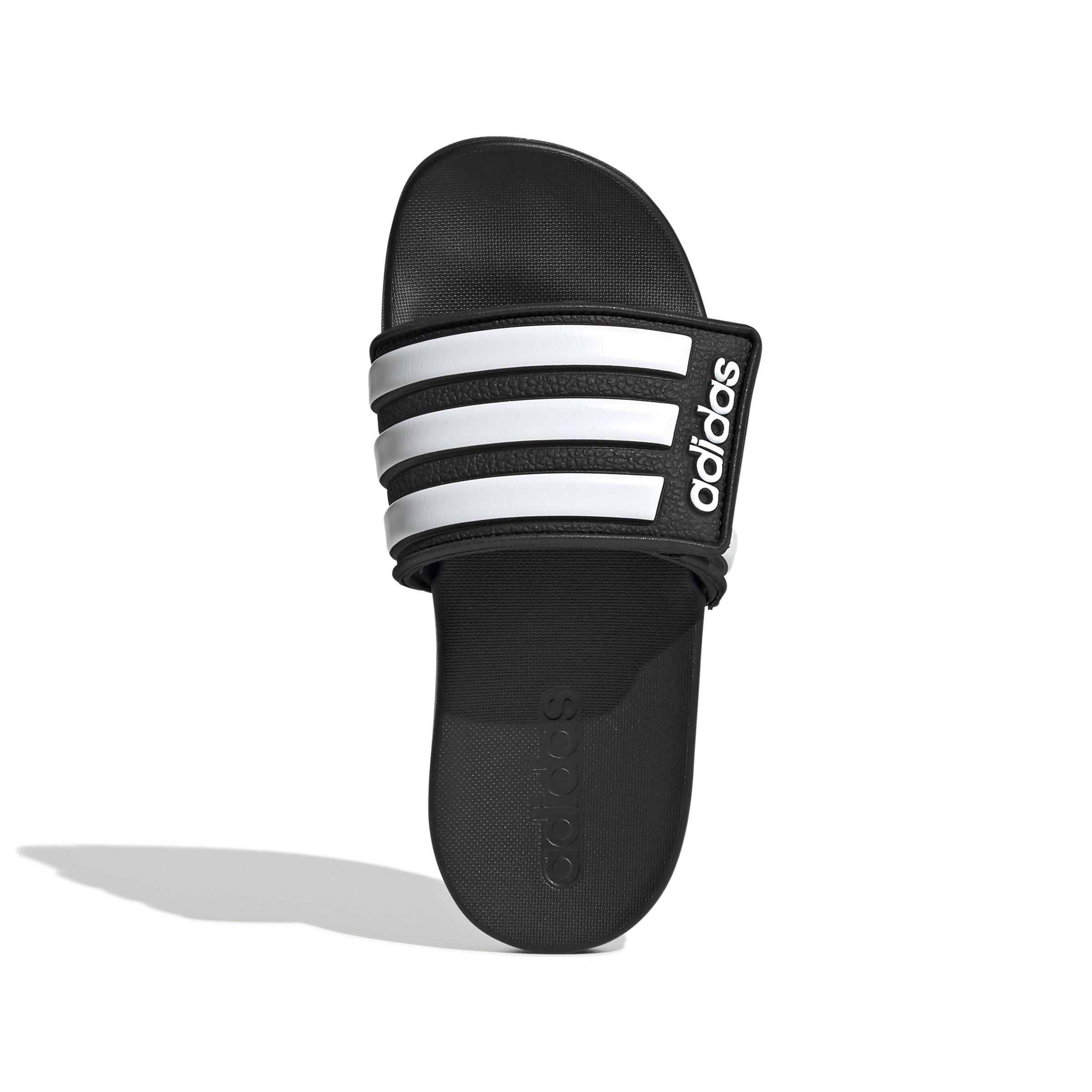 Unisex Kids Adilette Comfort Adjustable Slides, Black, , large image number 1