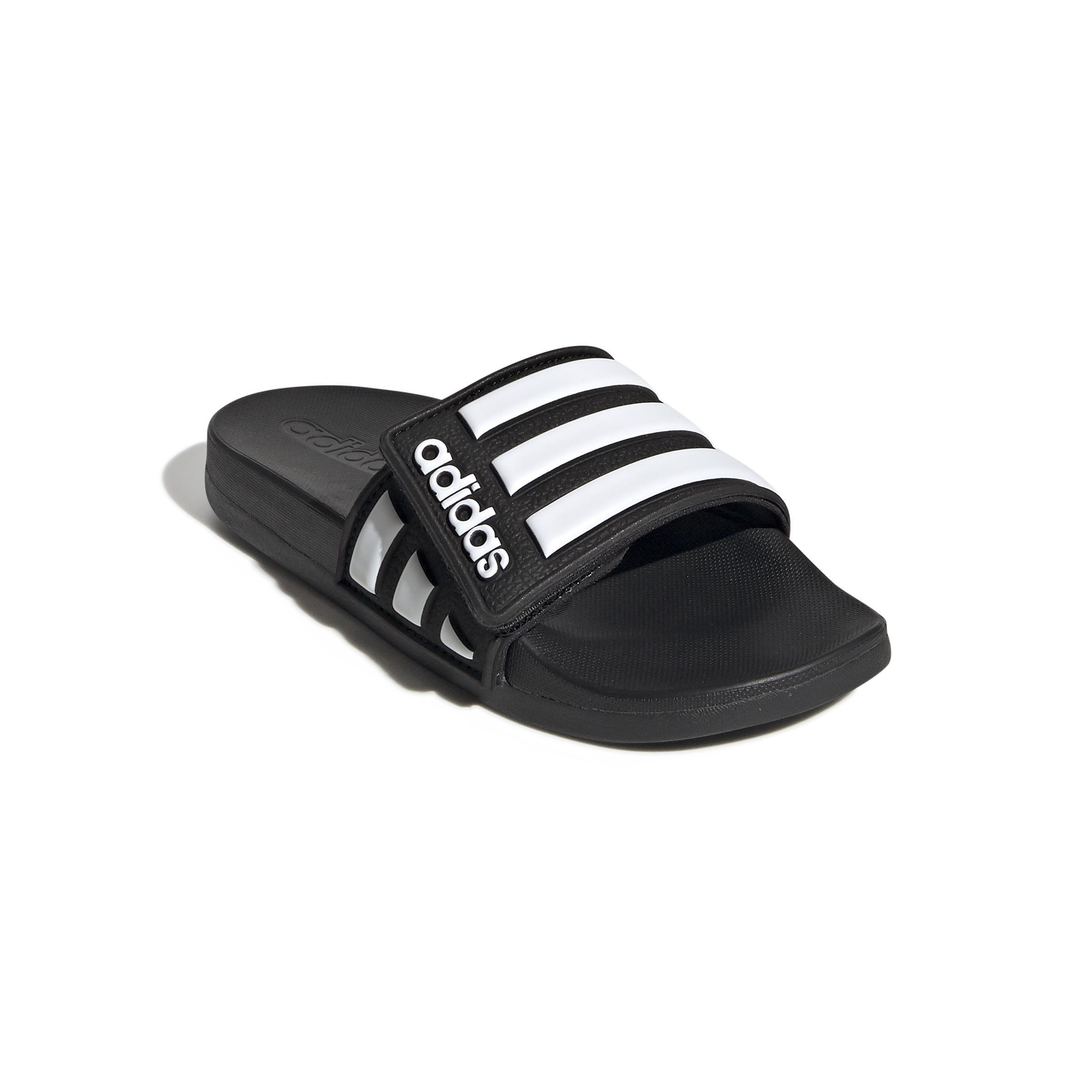 Unisex Kids Adilette Comfort Adjustable Slides, Black, , large image number 2