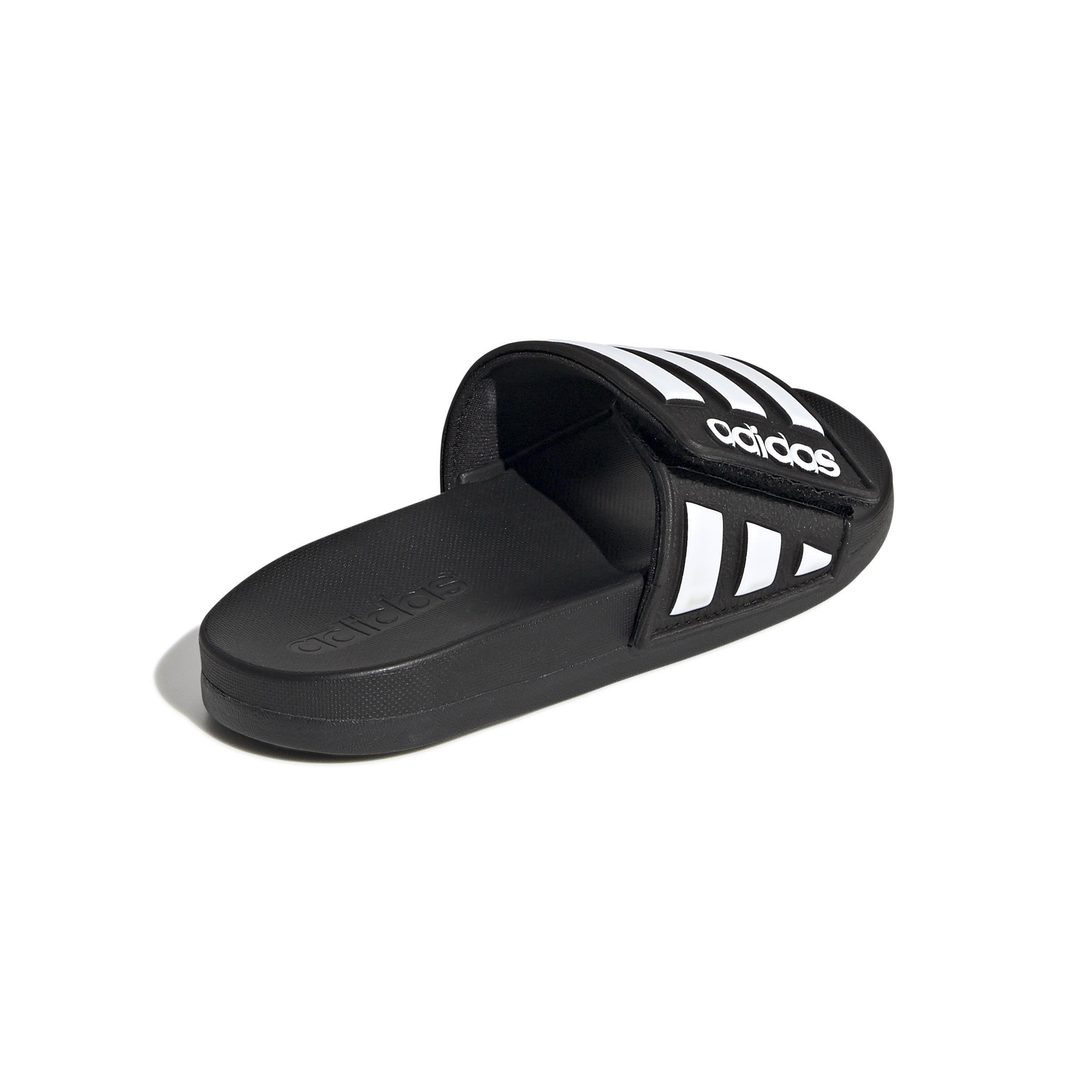 Unisex Kids Adilette Comfort Adjustable Slides, Black, , large image number 3