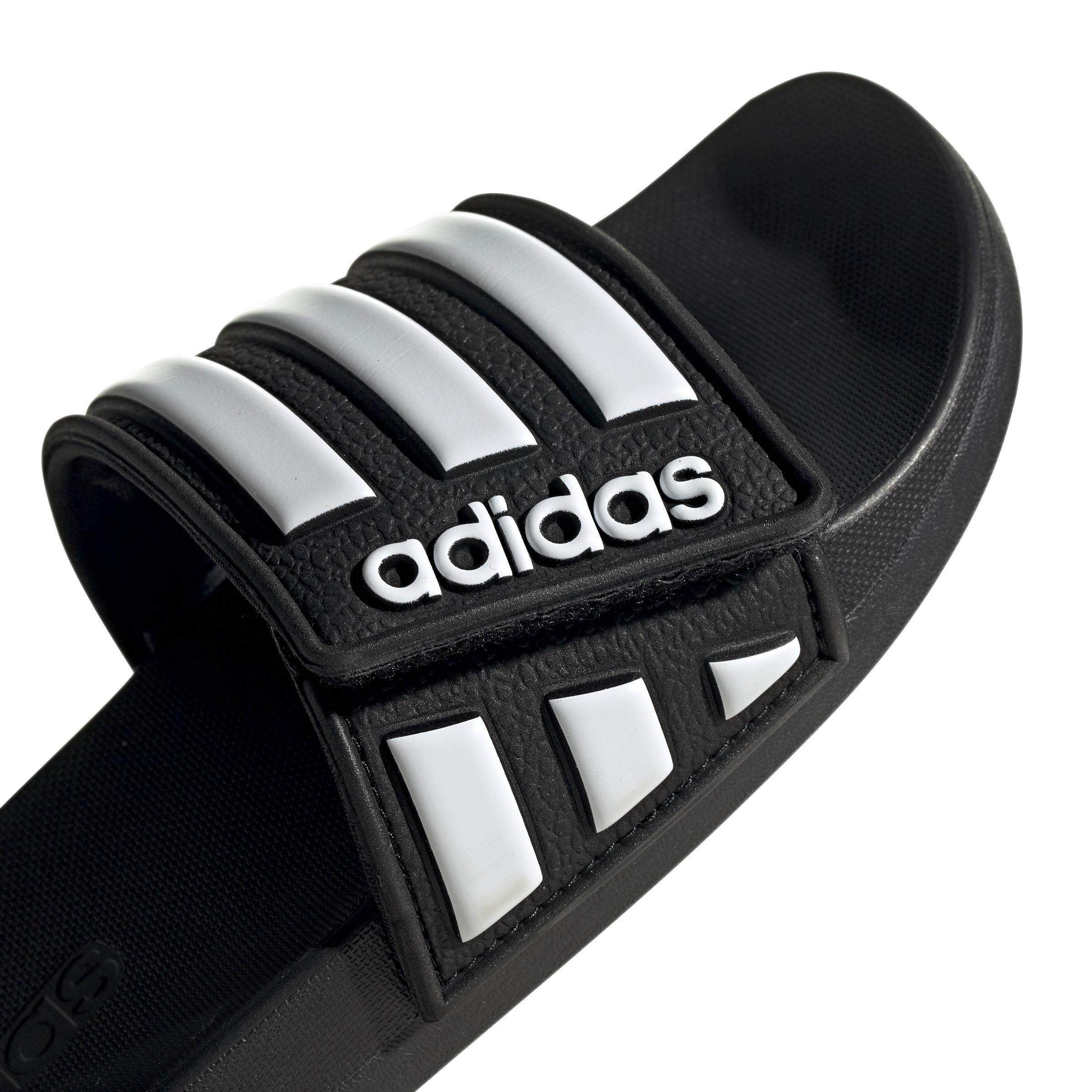 Unisex Kids Adilette Comfort Adjustable Slides, Black, , large image number 5