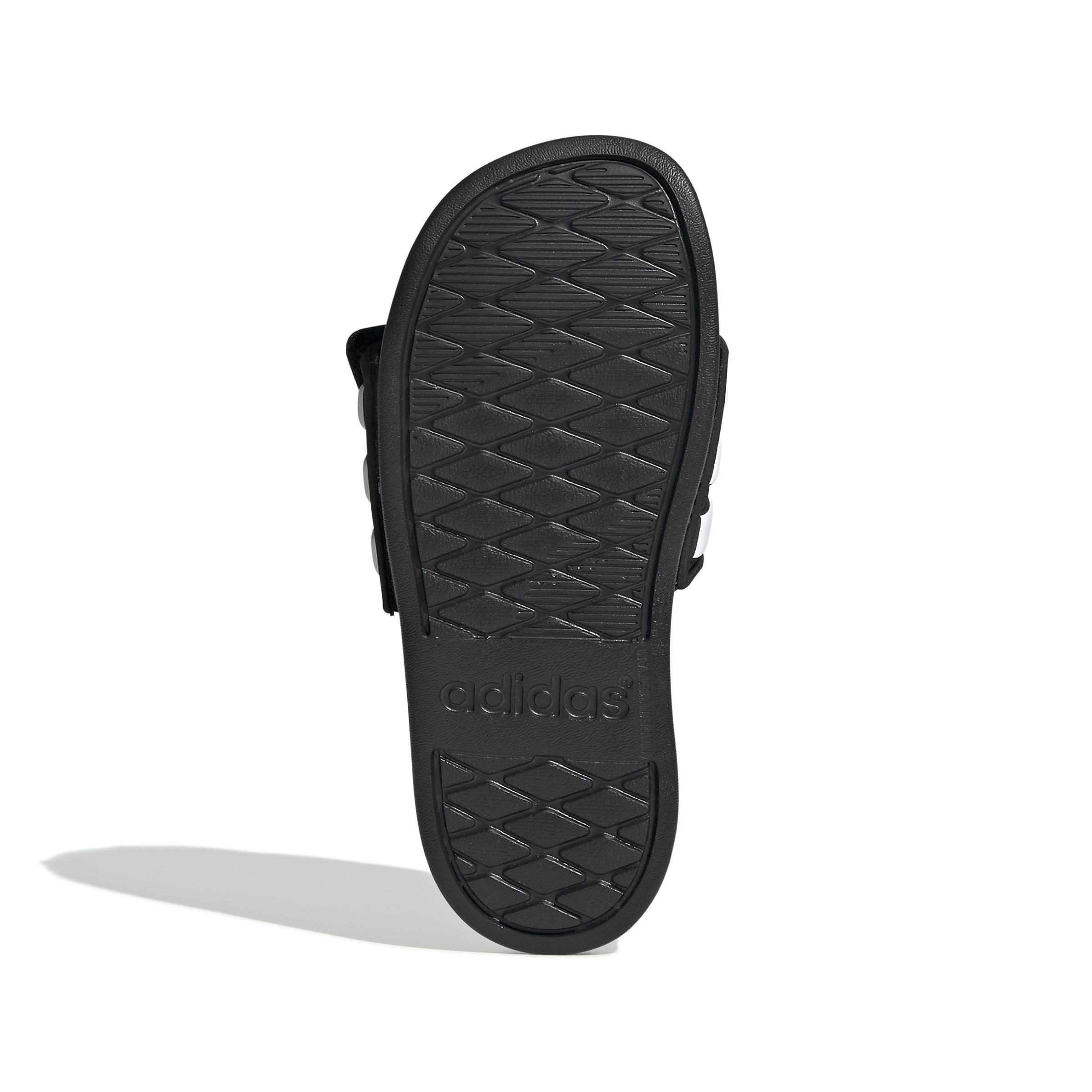 Unisex Kids Adilette Comfort Adjustable Slides, Black, , large image number 8