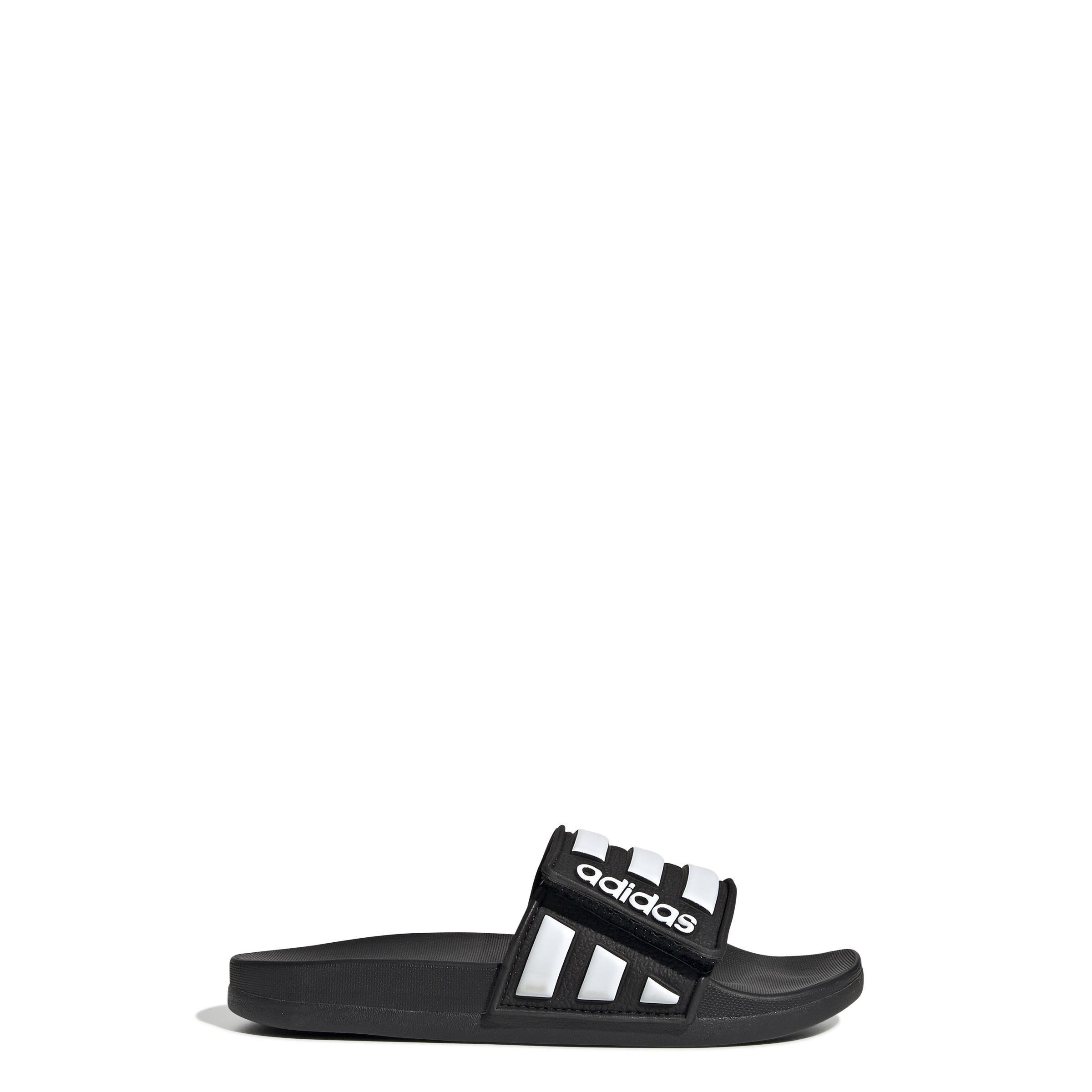 Unisex Kids Adilette Comfort Adjustable Slides, Black, , large image number 9