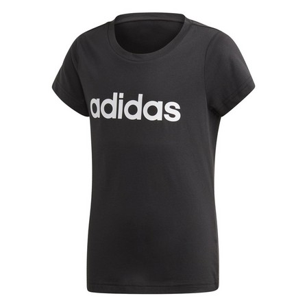 Kids Girls Essentials Linear T-Shirt, Black, A901_ONE, large image number 1