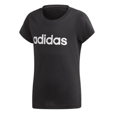 Kids Girls Essentials Linear T-Shirt, Black, A901_ONE, large image number 3