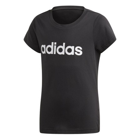 Kids Girls Essentials Linear T-Shirt, Black, A901_ONE, large image number 4