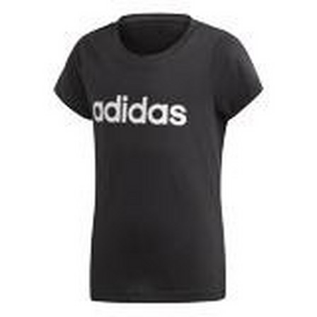 Kids Girls Essentials Linear T-Shirt, Black, A901_ONE, large image number 24
