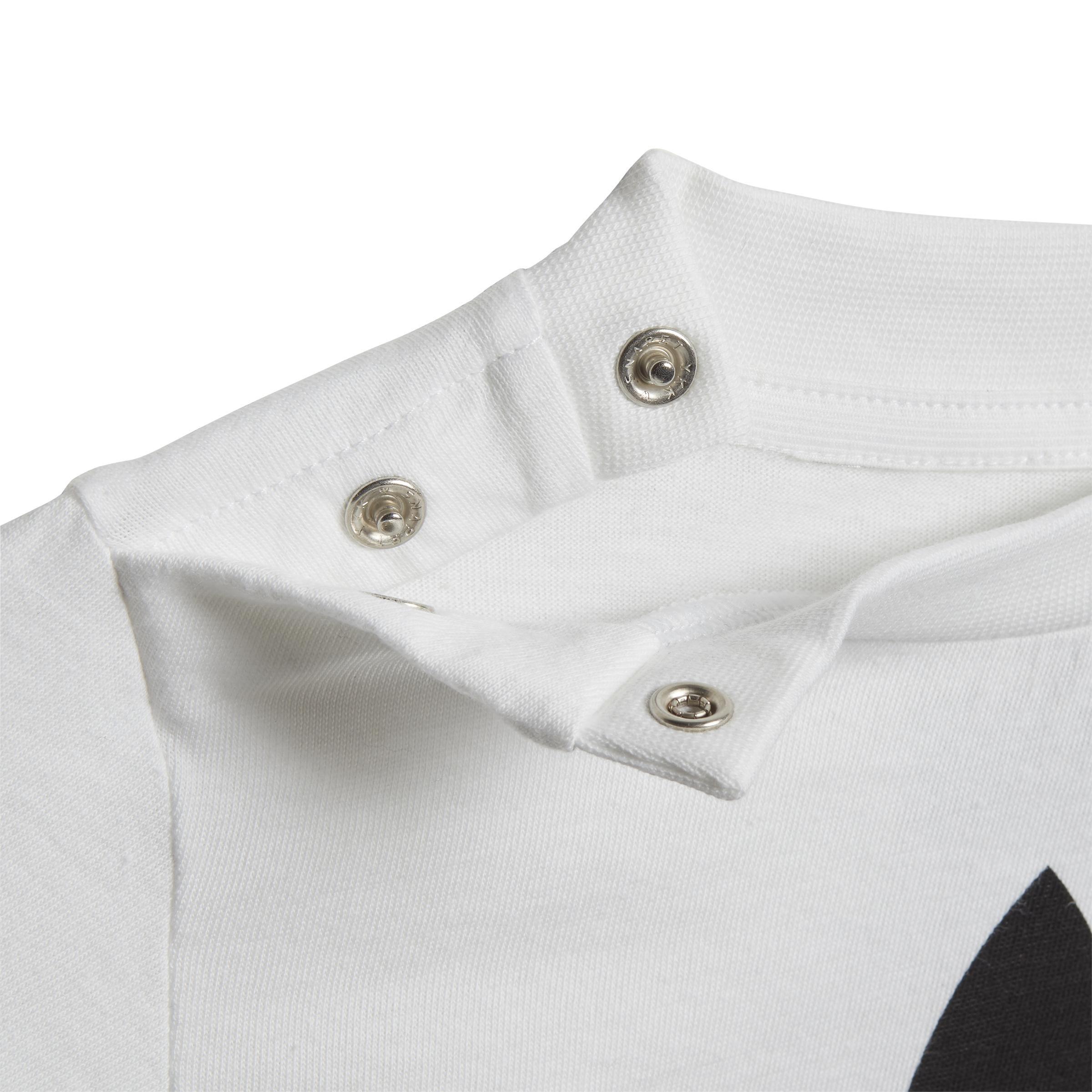 Unisex Kids Trefoil Shorts Tee Set, White, A901_ONE, large image number 5