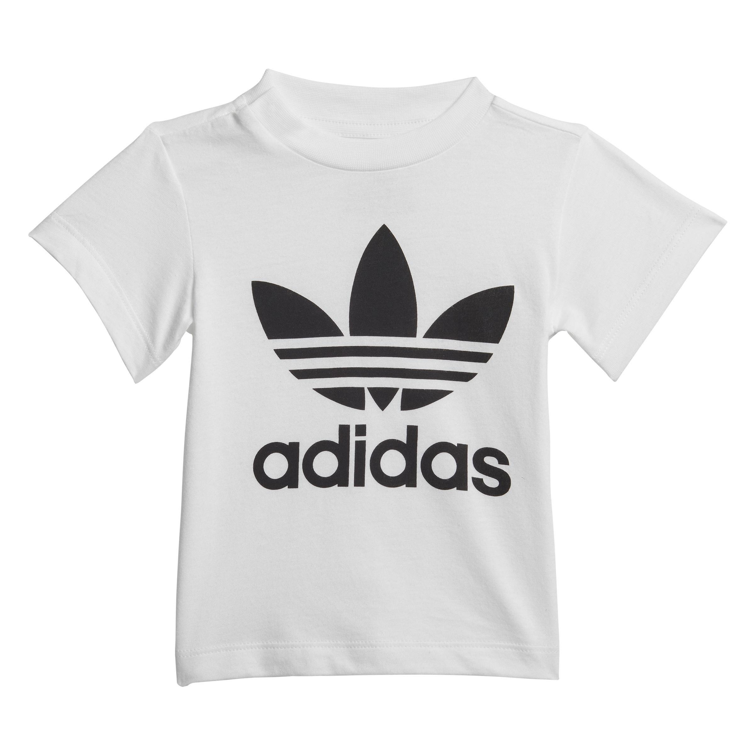 Unisex Kids Trefoil Shorts Tee Set, White, A901_ONE, large image number 7