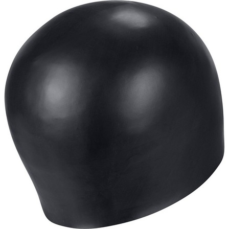 Unisex Silicone Logo Swim Cap, Black, A901_ONE, large image number 5