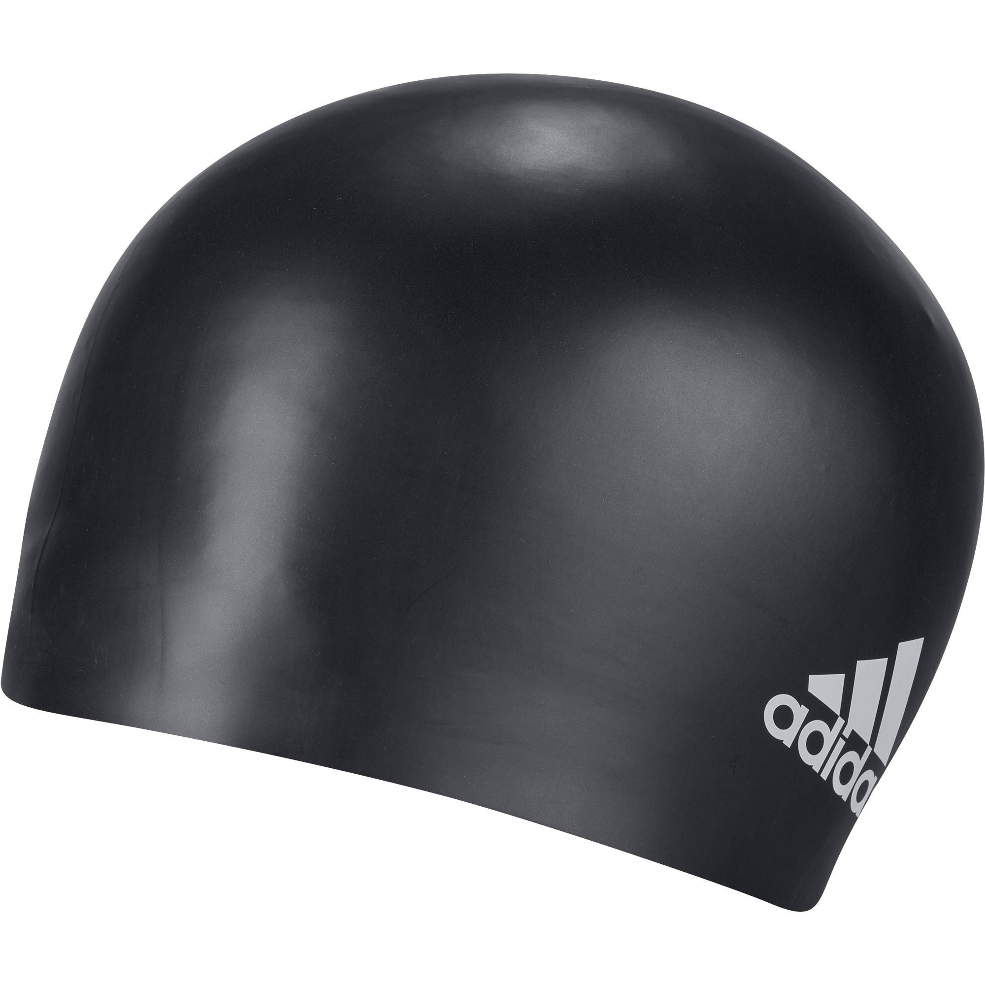 Unisex Silicone Logo Swim Cap, Black, , large image number 12