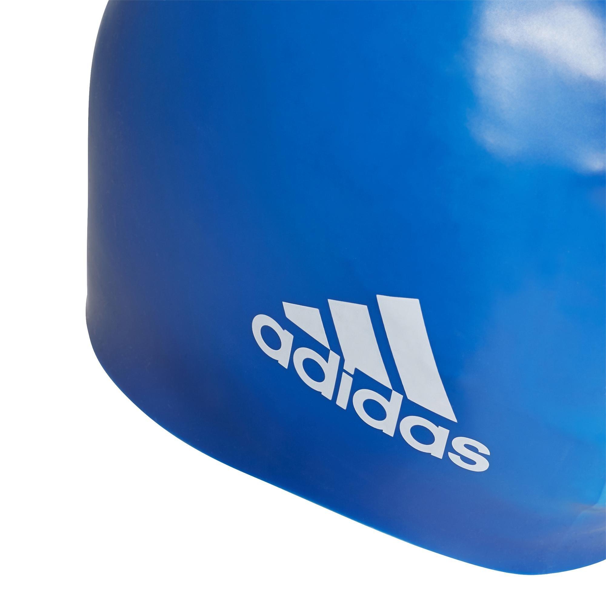 Unisex Silicone Logo Swim Cap, Blue, A901_ONE, large image number 10