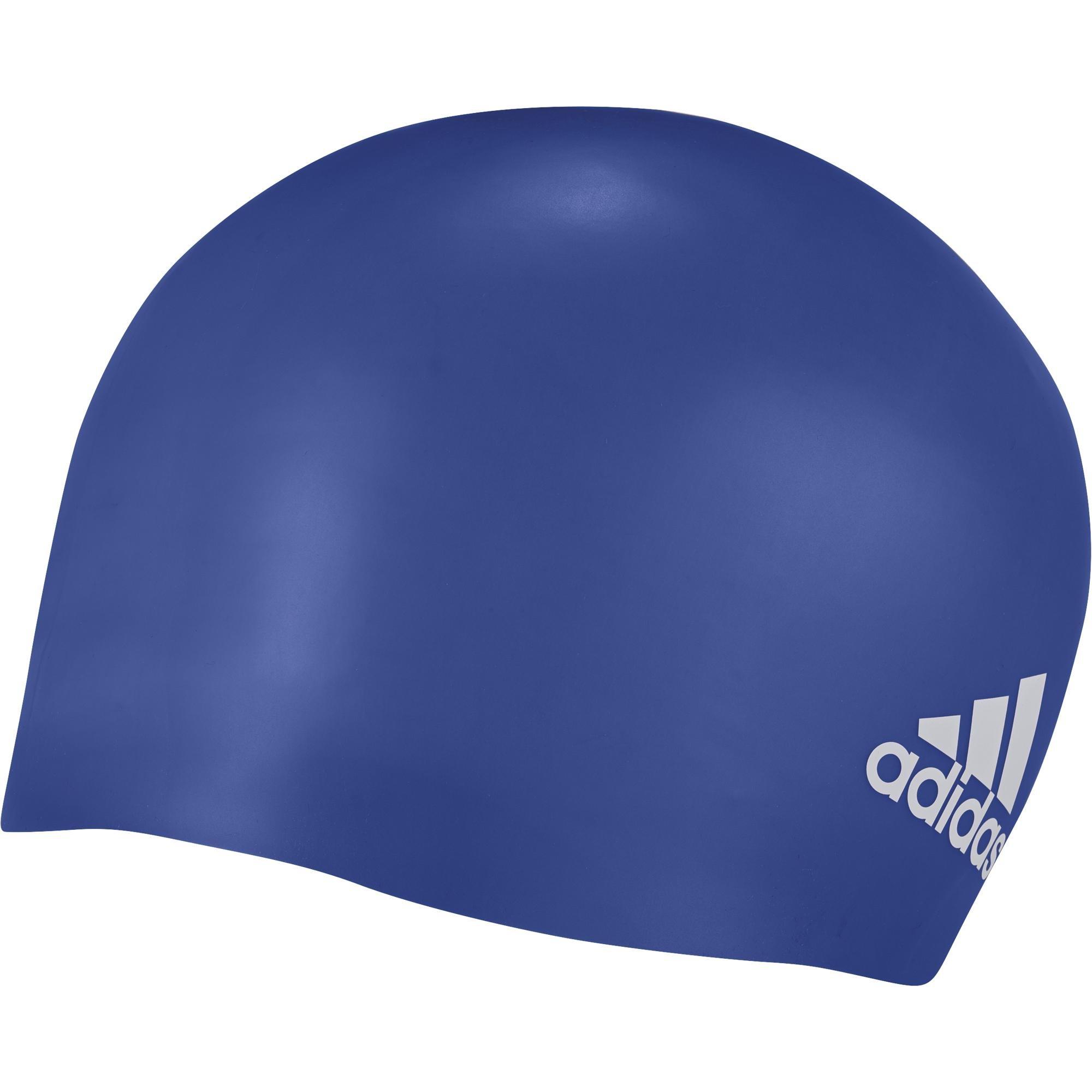 Unisex Silicone Logo Swim Cap, Blue, A901_ONE, large image number 13