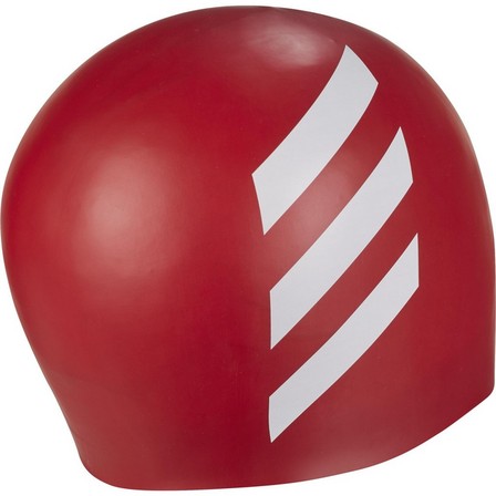 Unisex 3-Stripes Swim Cap Team, Red, A901_ONE, large image number 3