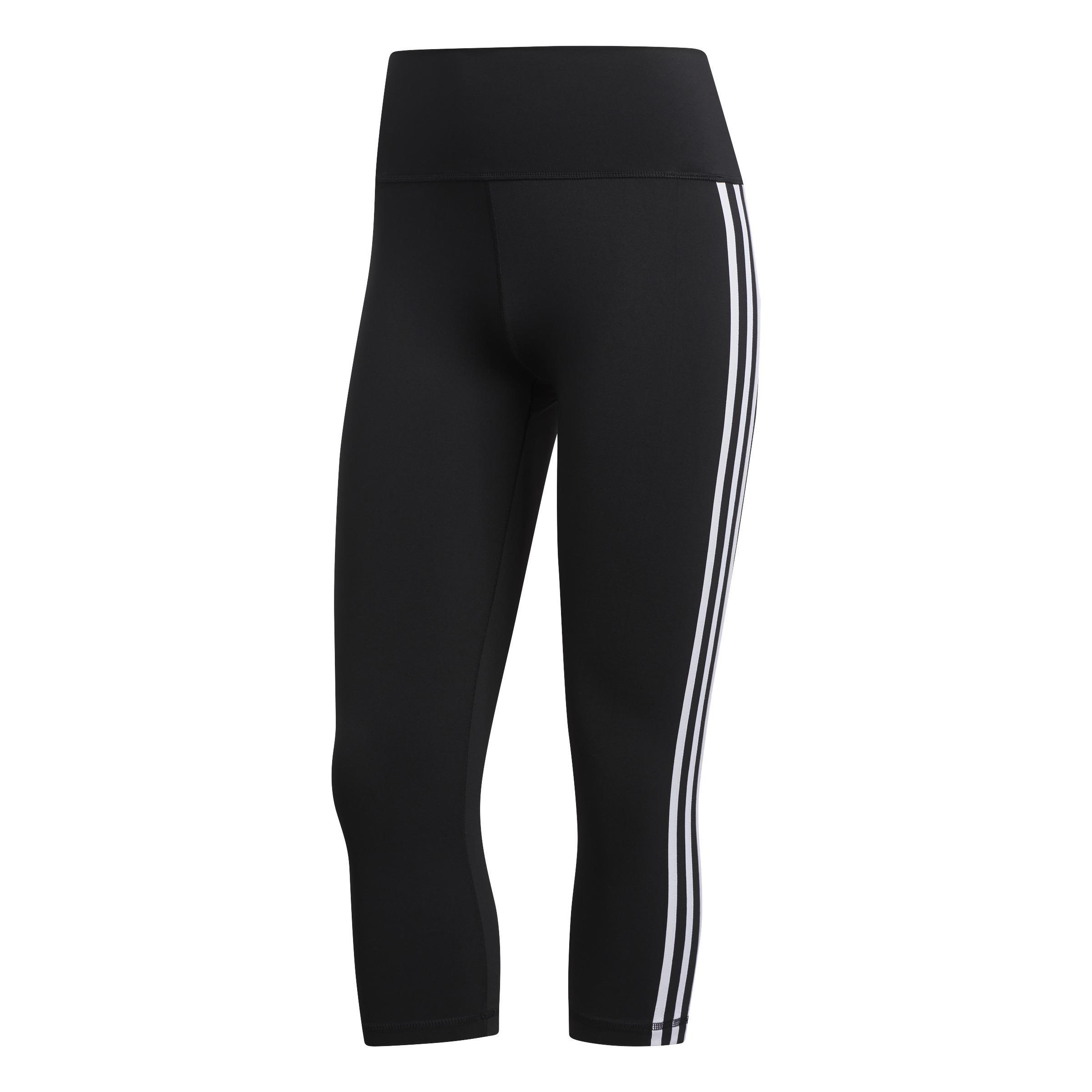 Believe This 2.0 3-Stripes 3/4 Leggings, Black, , large image number 0