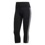 Women Believe This 2.0 3-Stripes 3/4 Leggings, Black, A901_ONE, thumbnail image number 0