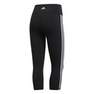 Women Believe This 2.0 3-Stripes 3/4 Leggings, Black, A901_ONE, thumbnail image number 1