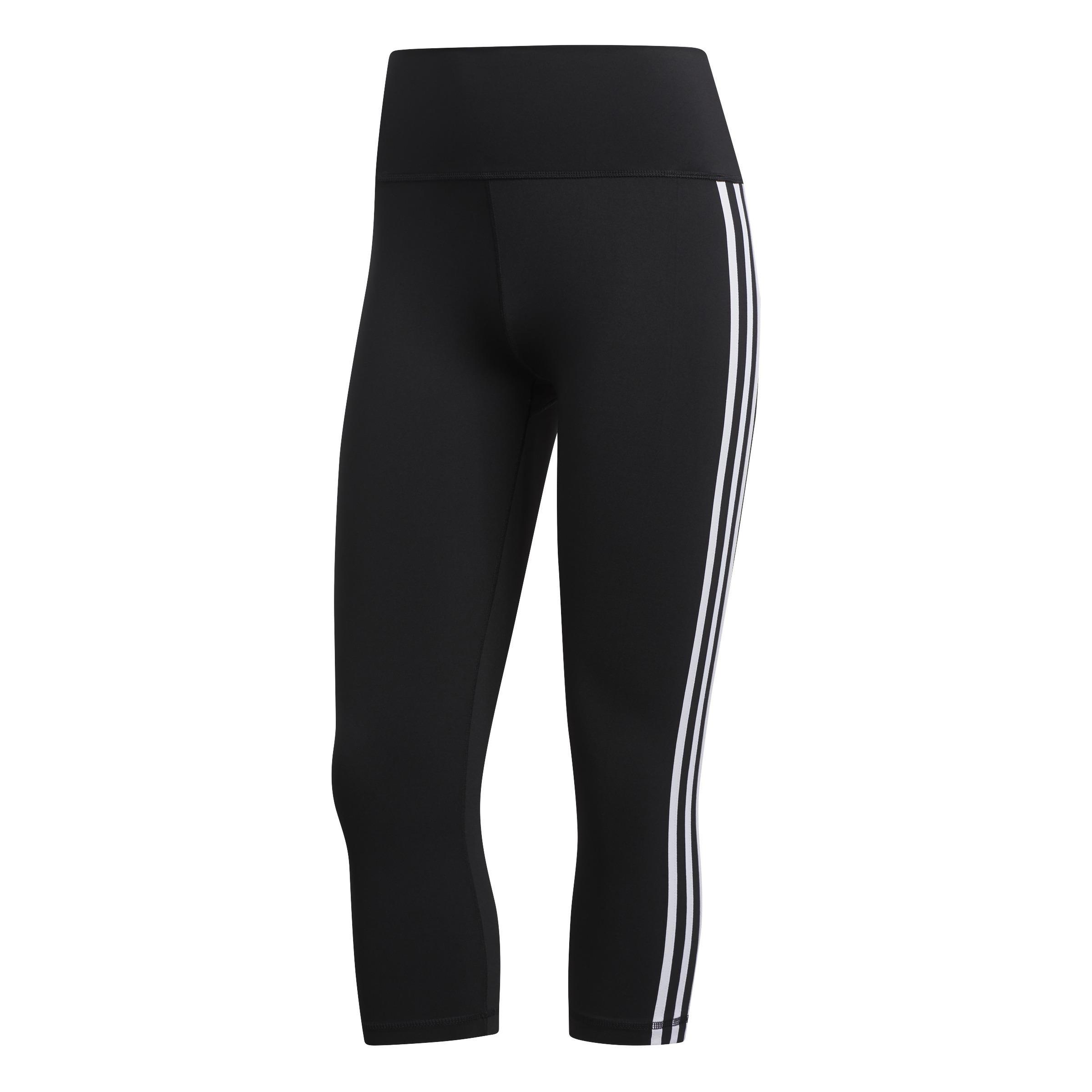 Believe This 2.0 3-Stripes 3/4 Leggings, Black, , large image number 2