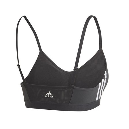 Women All Me 3-Stripes Sports Bra, Black, A901_ONE, large image number 1