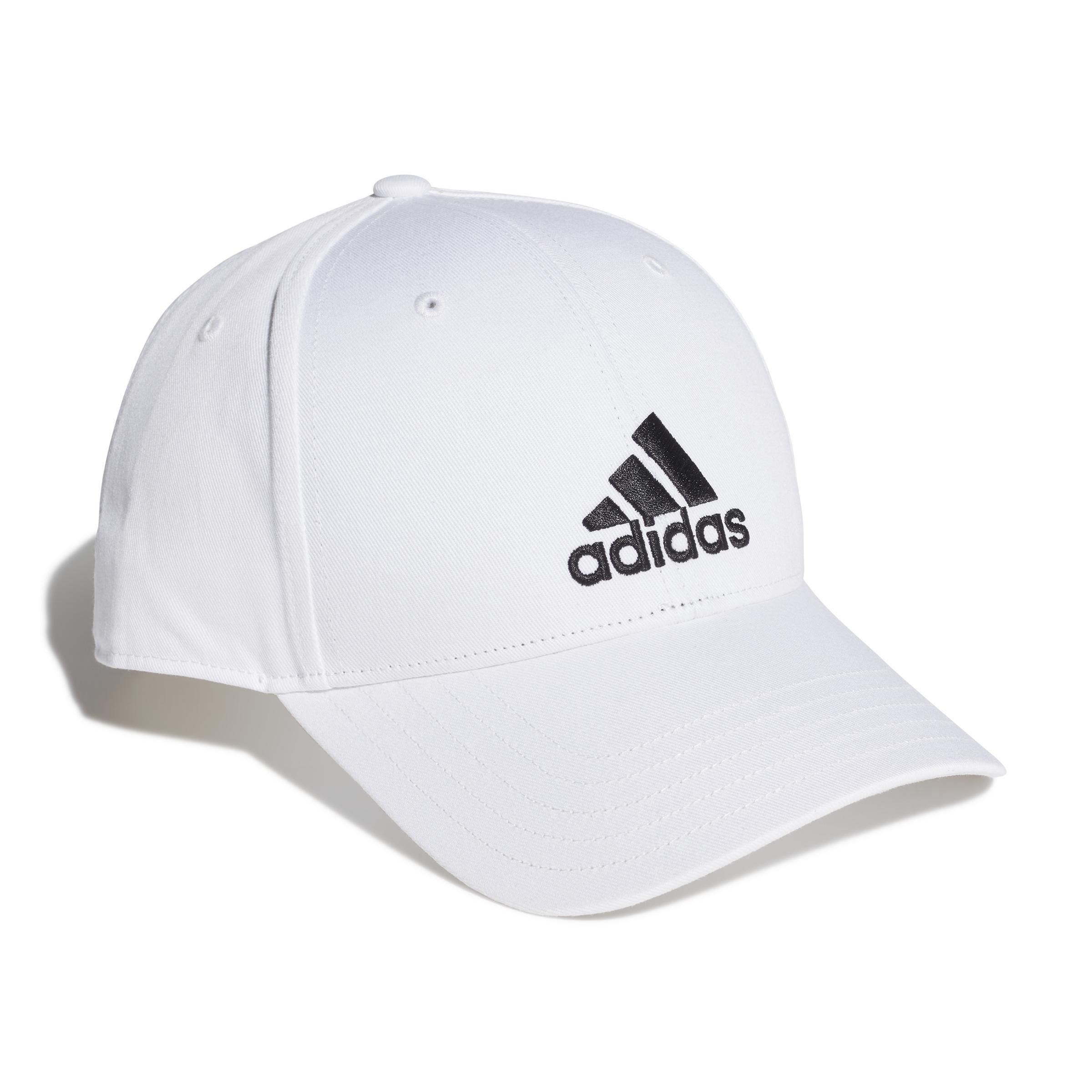 Unisex Cotton Baseball Cap, White, A901_ONE, medium