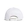Unisex Cotton Baseball Cap, White, A901_ONE, thumbnail image number 2