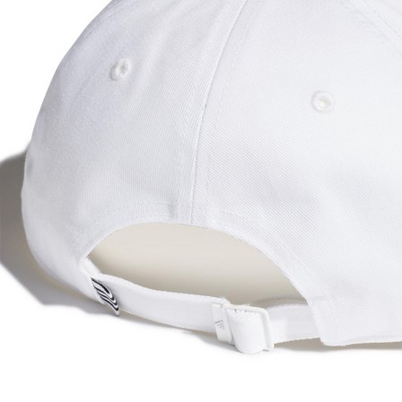 Unisex Cotton Baseball Cap, White, A901_ONE, large image number 3