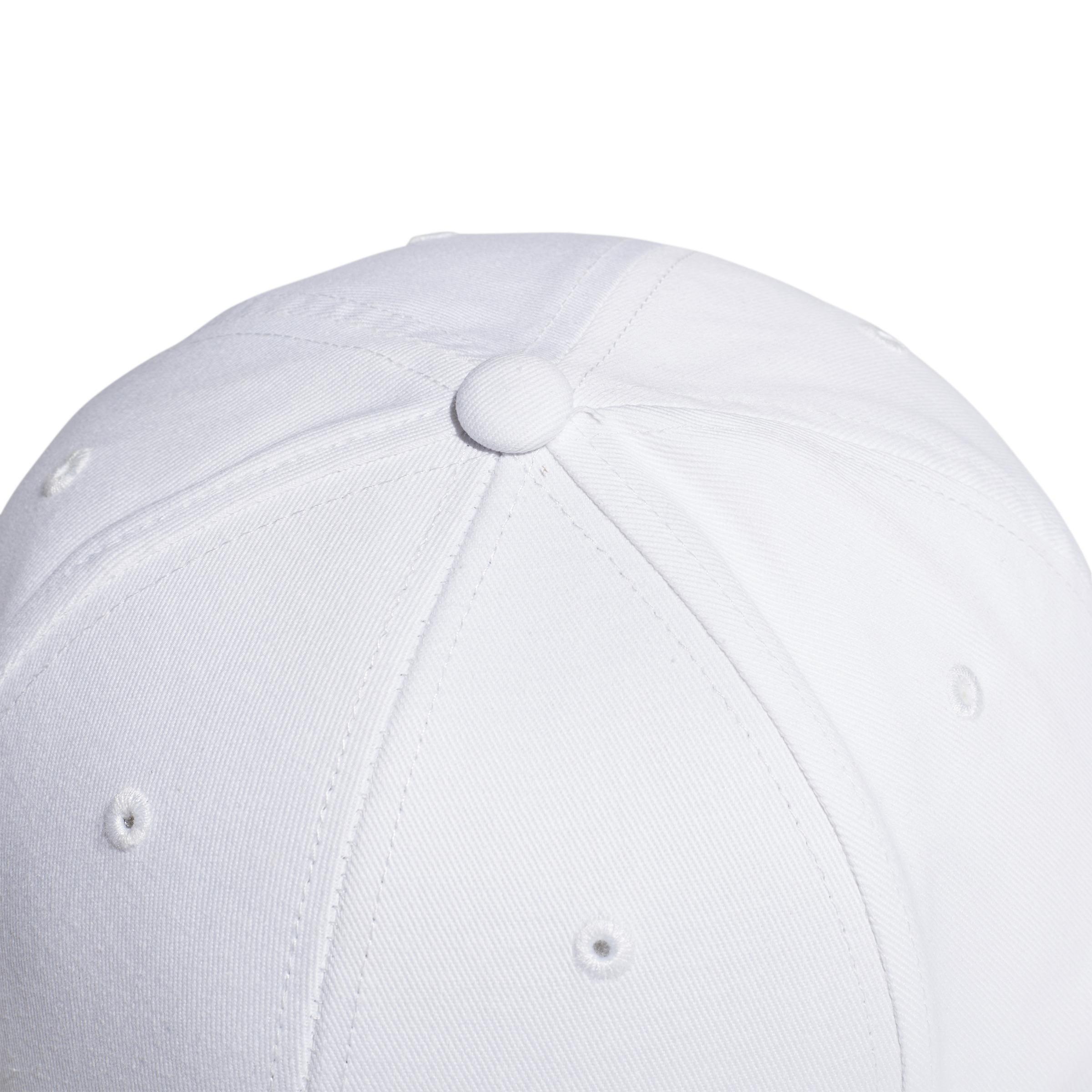 Unisex Cotton Baseball Cap, White, A901_ONE, large image number 3