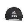 Unisex Baseball 3-Stripes Twill Cap, Black, A901_ONE, thumbnail image number 0
