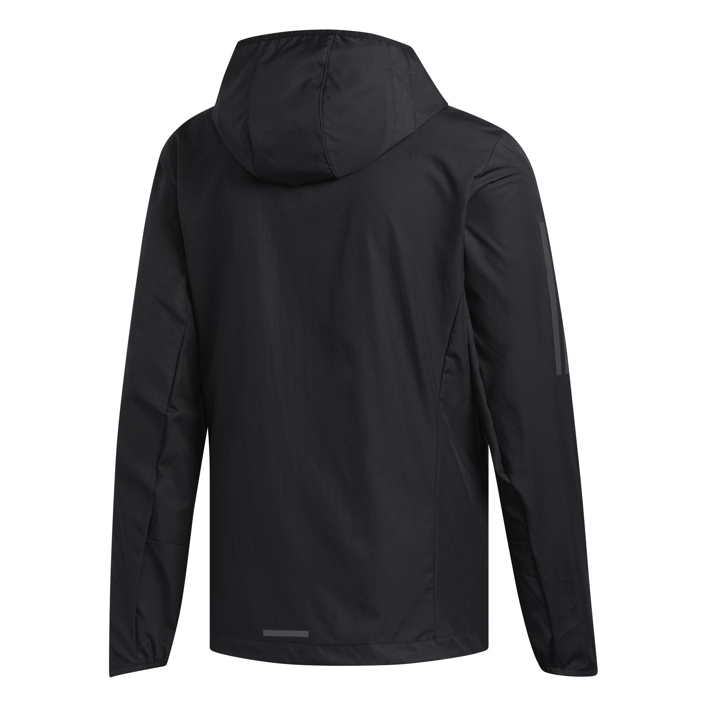 Men Own The Run Hooded Windbreaker, Black, A901_ONE, large image number 1