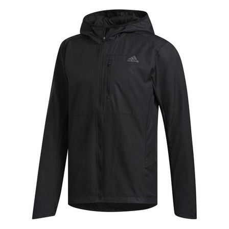 Men Own The Run Hooded Windbreaker, Black, A901_ONE, large image number 2