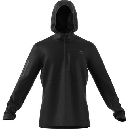 Men Own The Run Hooded Windbreaker, Black, A901_ONE, large image number 3