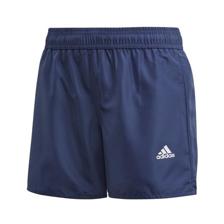 Kids Boys Classic Badge Of Sport Swim Shorts, Navy, A901_ONE, large image number 0