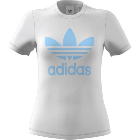 Women Trefoil T-Shirt, White, A901_ONE, large image number 14
