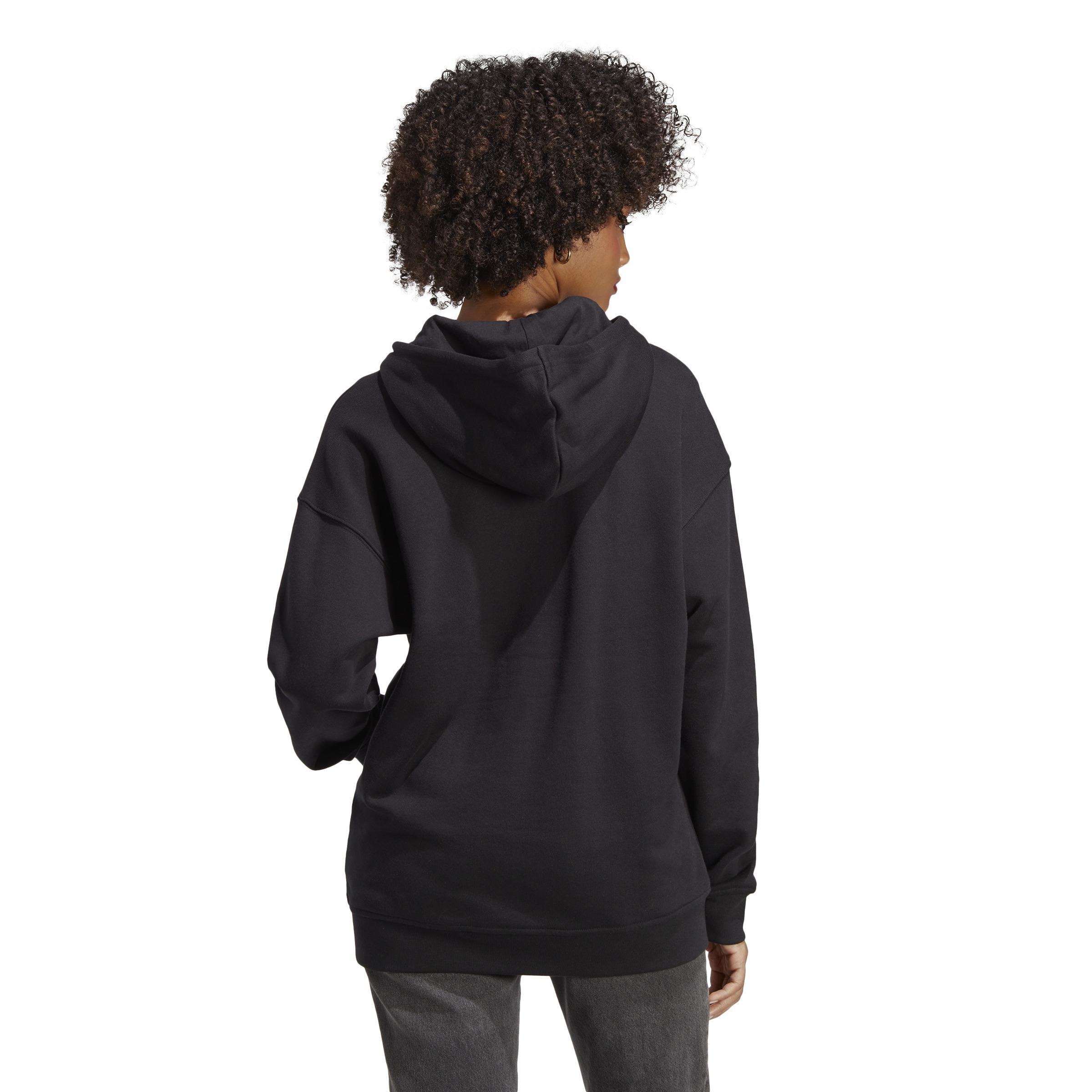 Women Adicolor Trefoil Hoodie, Black, A901_ONE, large image number 2