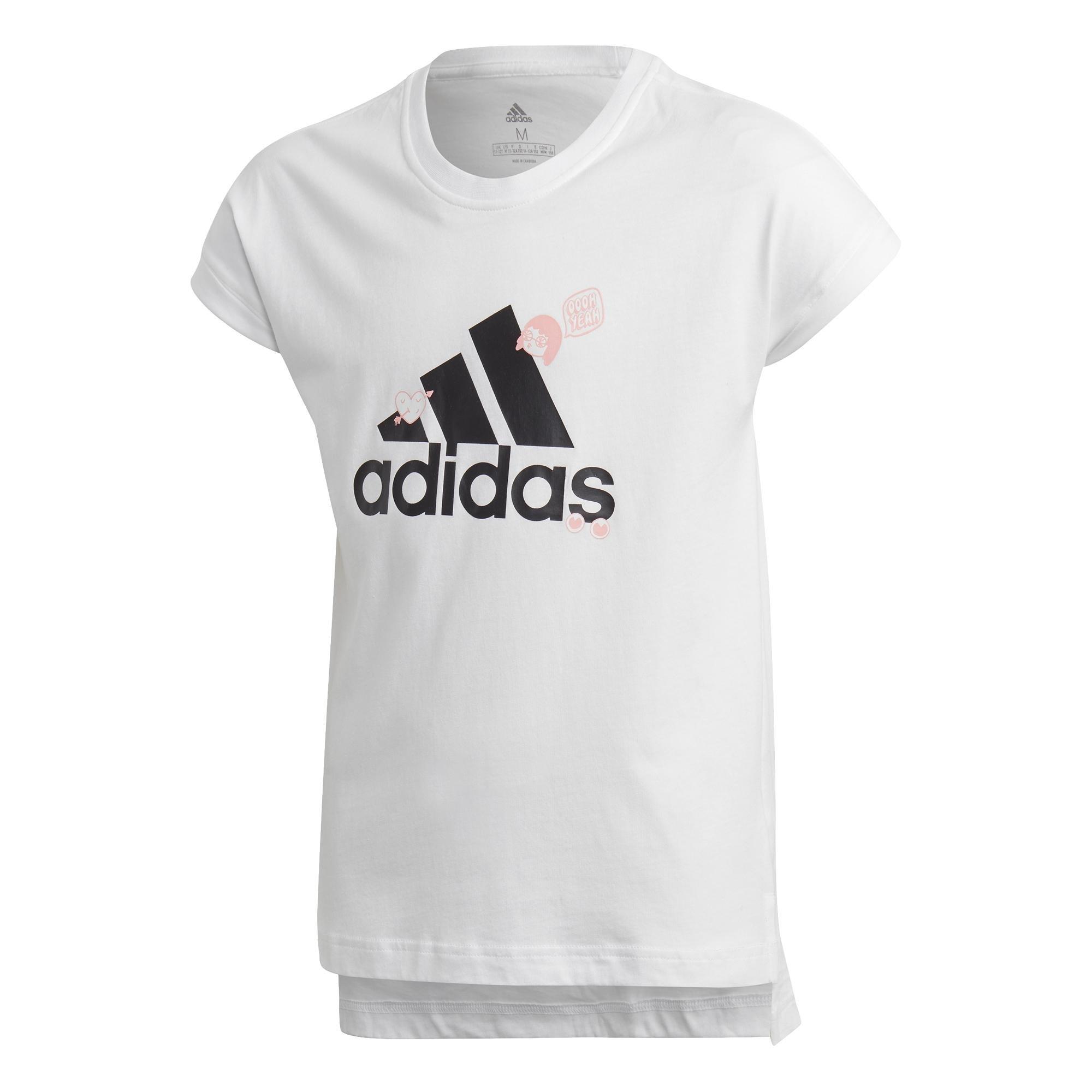 Kids Girls T-Shirt, White, A901_ONE, large image number 0