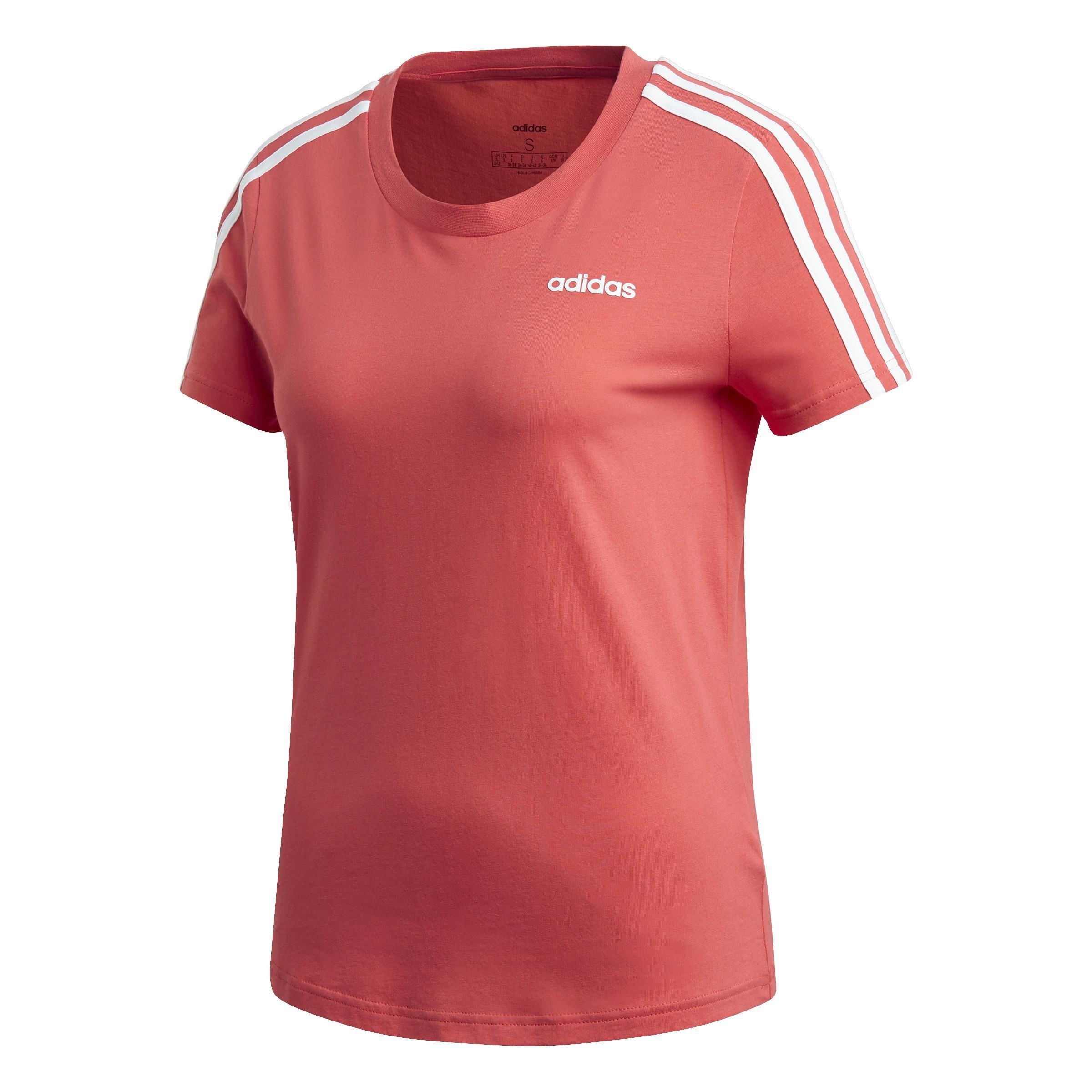 Essentials 3-Stripes T-Shirt, Pink, , large image number 1