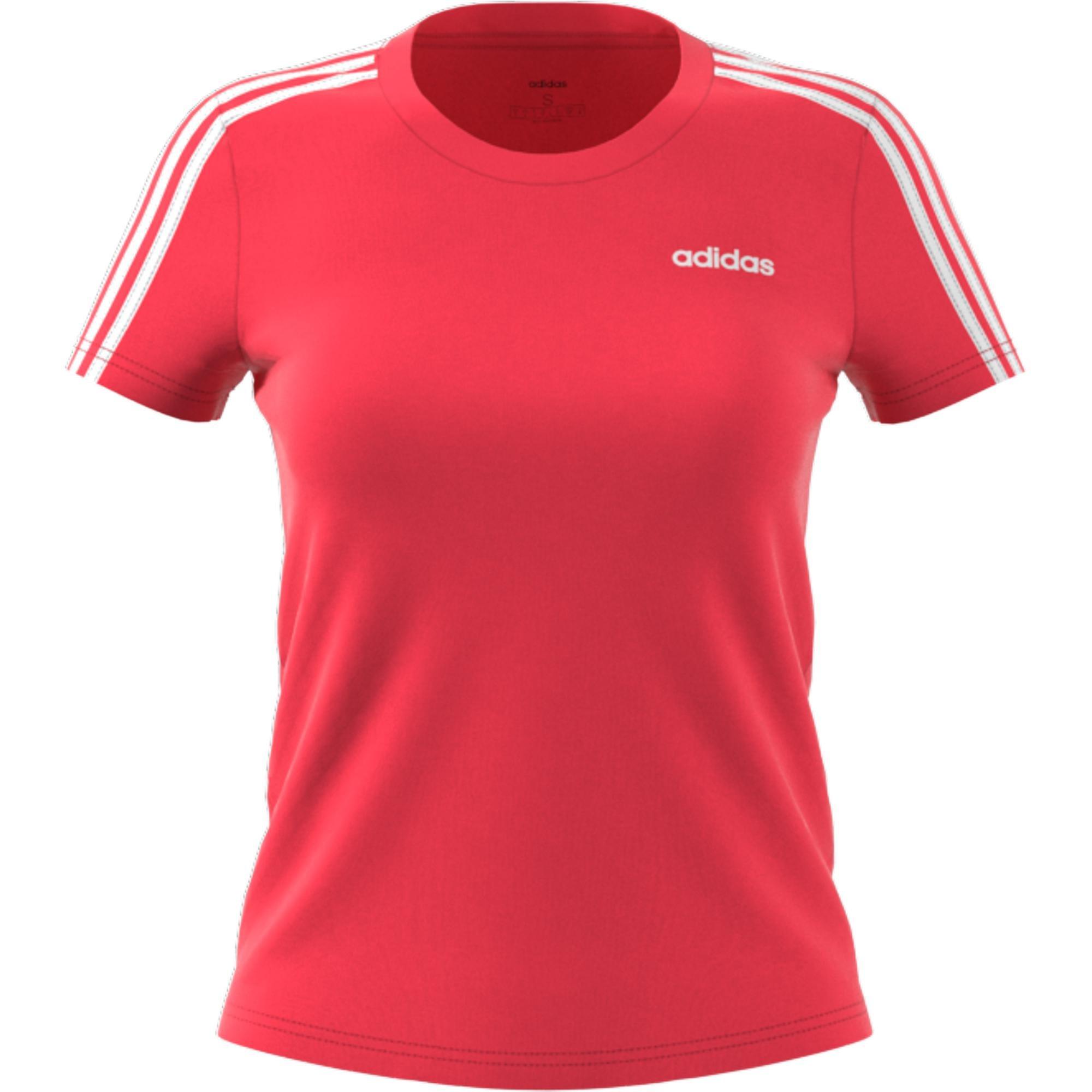 Essentials 3-Stripes T-Shirt, Pink, , large image number 2