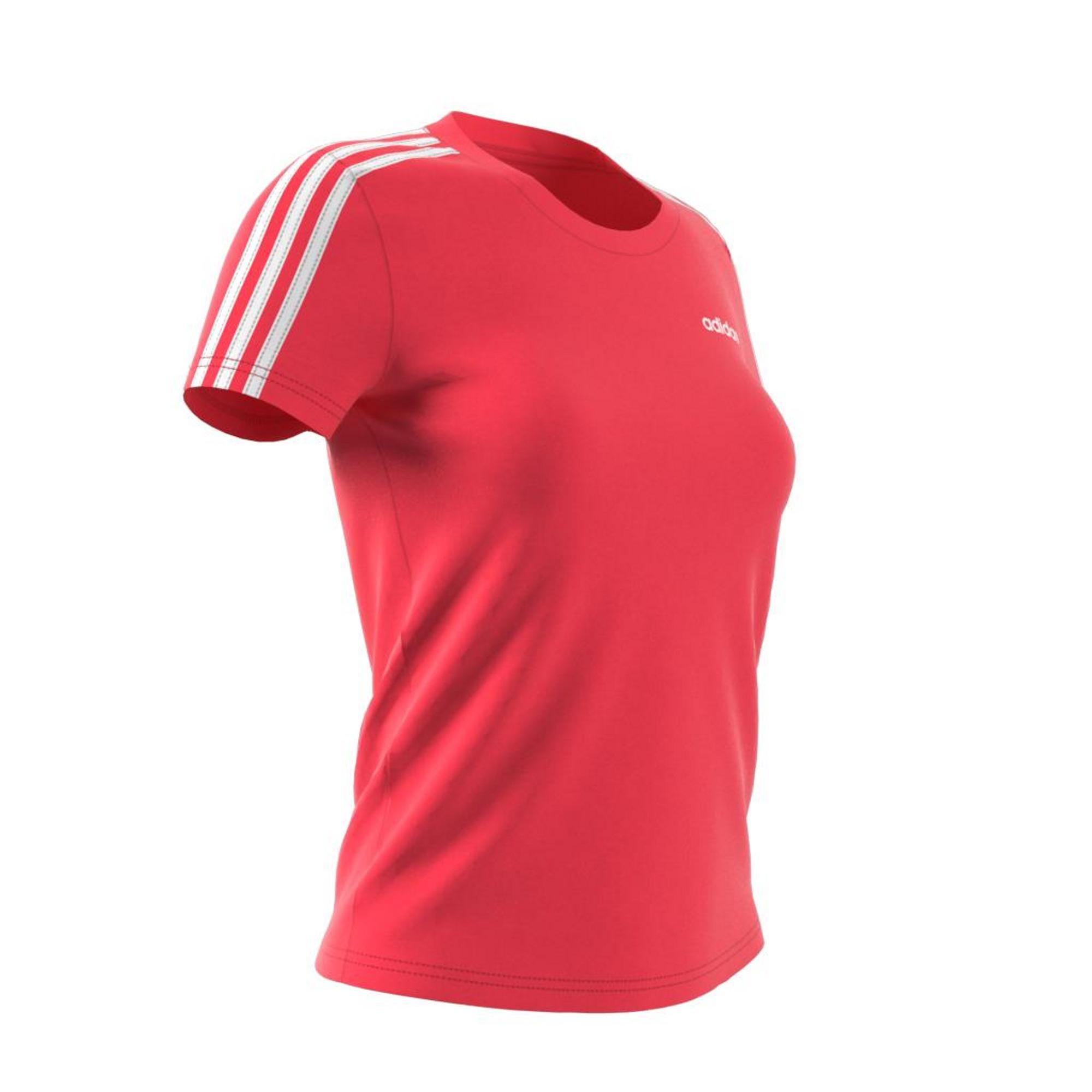 Essentials 3-Stripes T-Shirt, Pink, , large image number 8