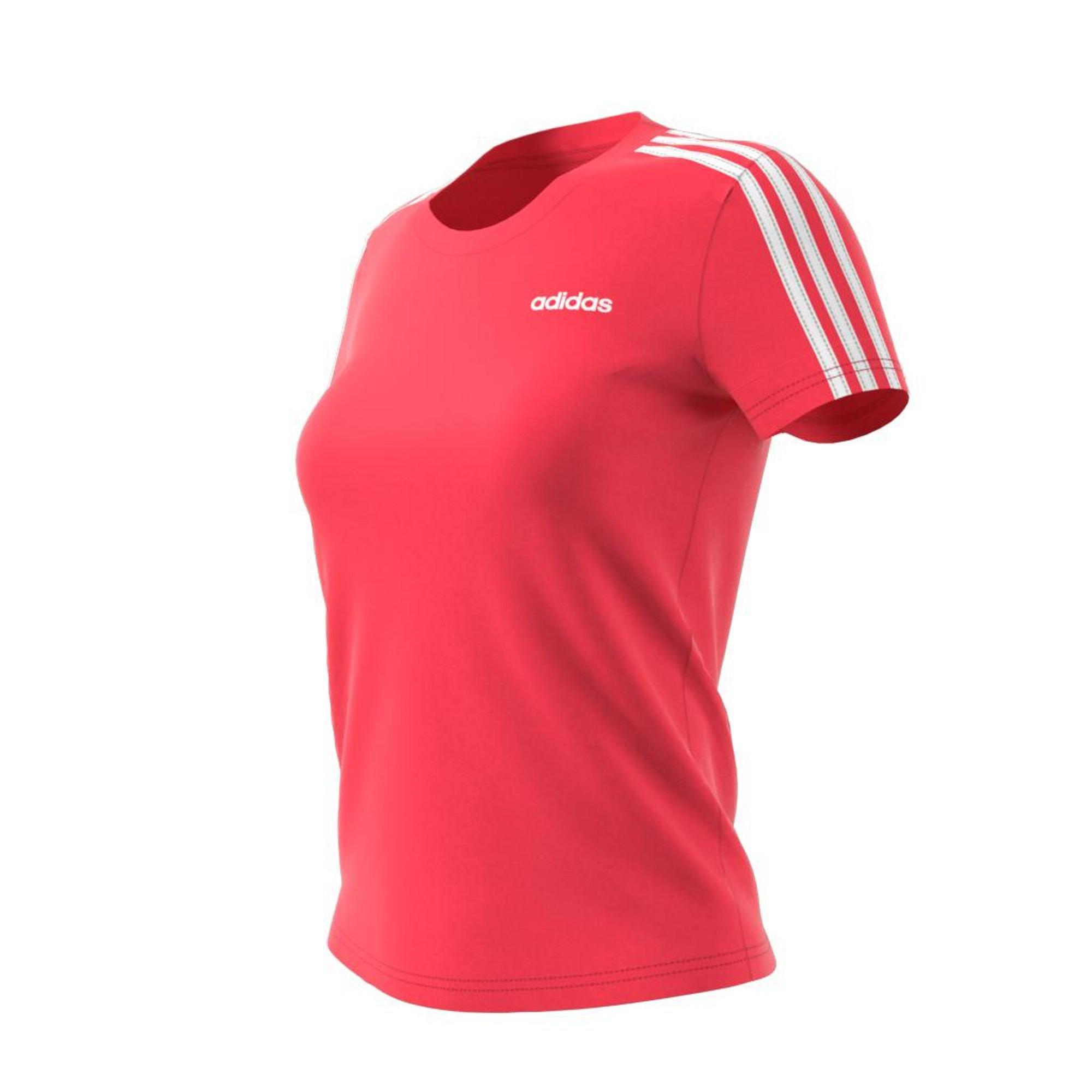Essentials 3-Stripes T-Shirt, Pink, , large image number 10