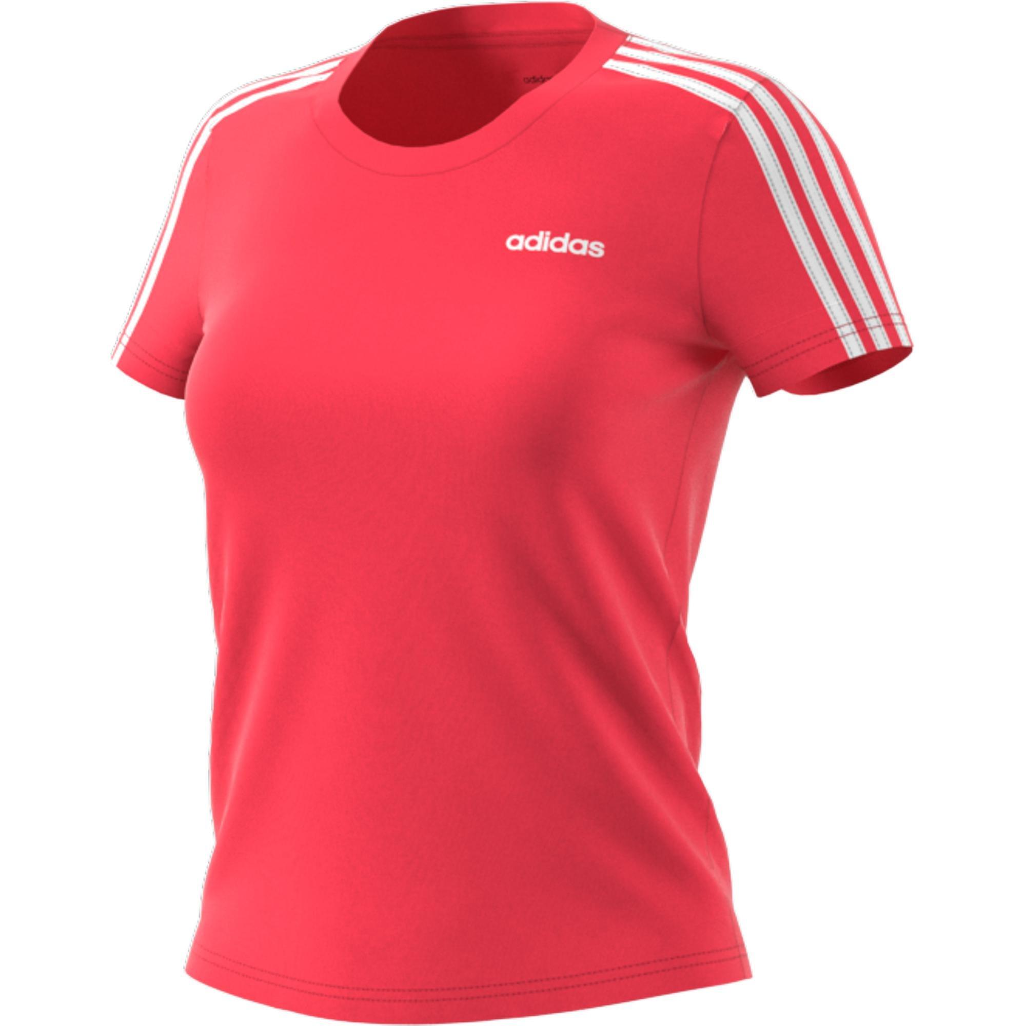 Essentials 3-Stripes T-Shirt, Pink, , large image number 11