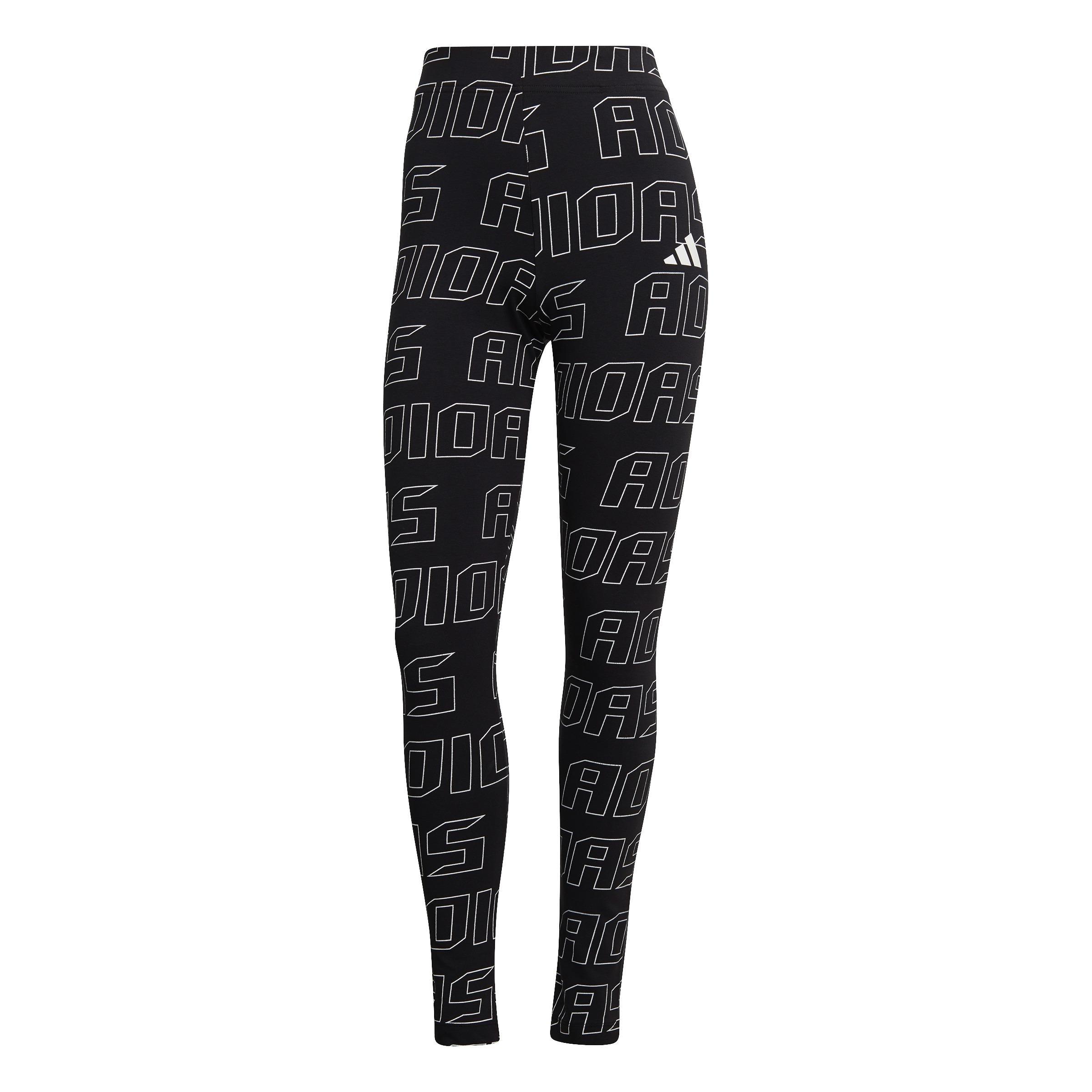 Graphic Leggings, Black, A901_ONE, large image number 0