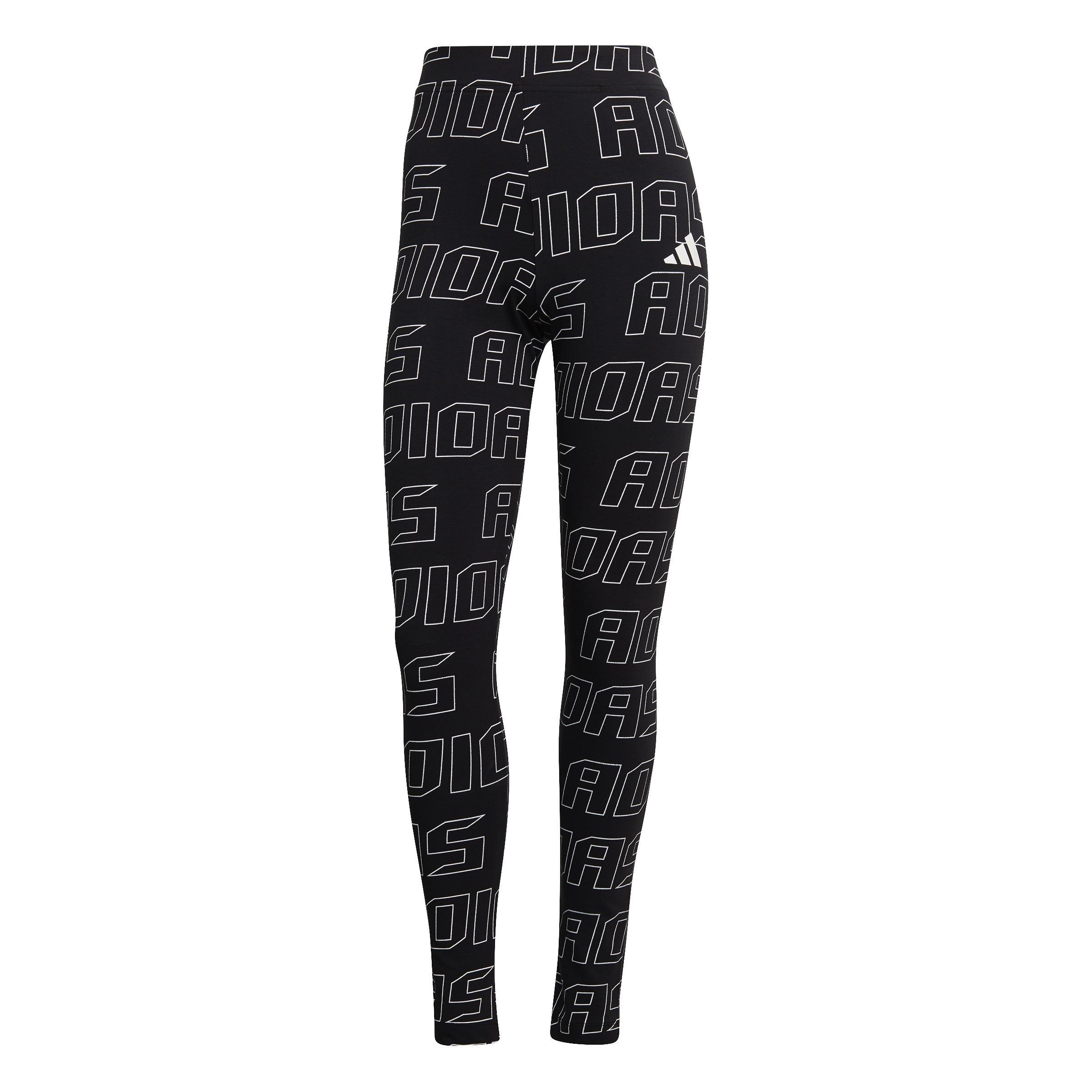 Graphic Leggings, Black, A901_ONE, large image number 1