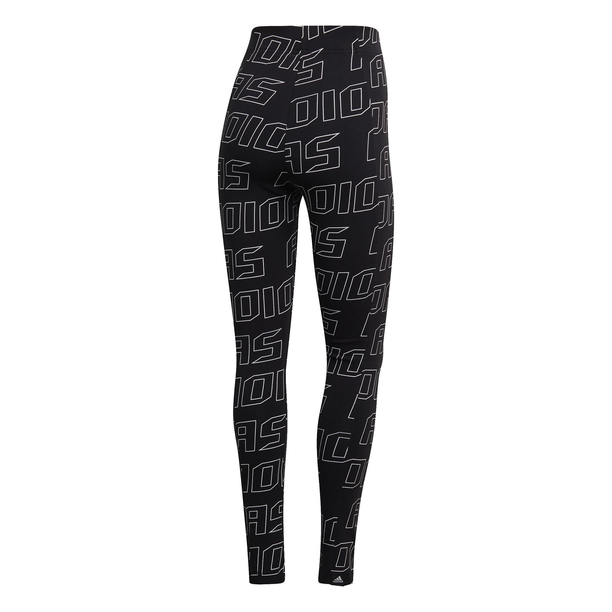 Graphic Leggings, Black, A901_ONE, large image number 2