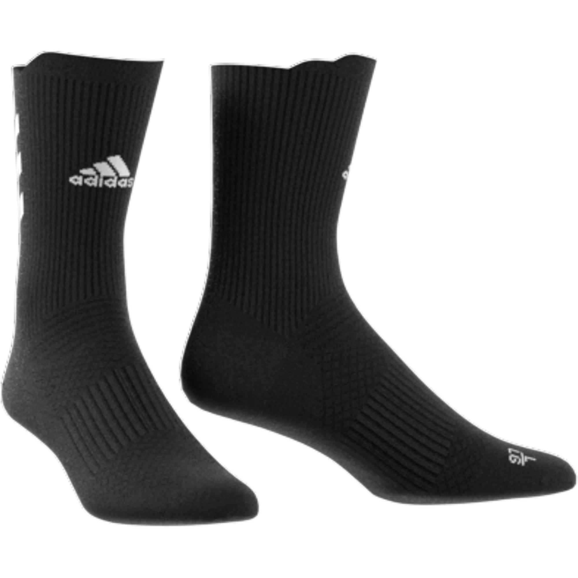 Unisex Techfit Crew Socks, Black, A901_ONE, large image number 0