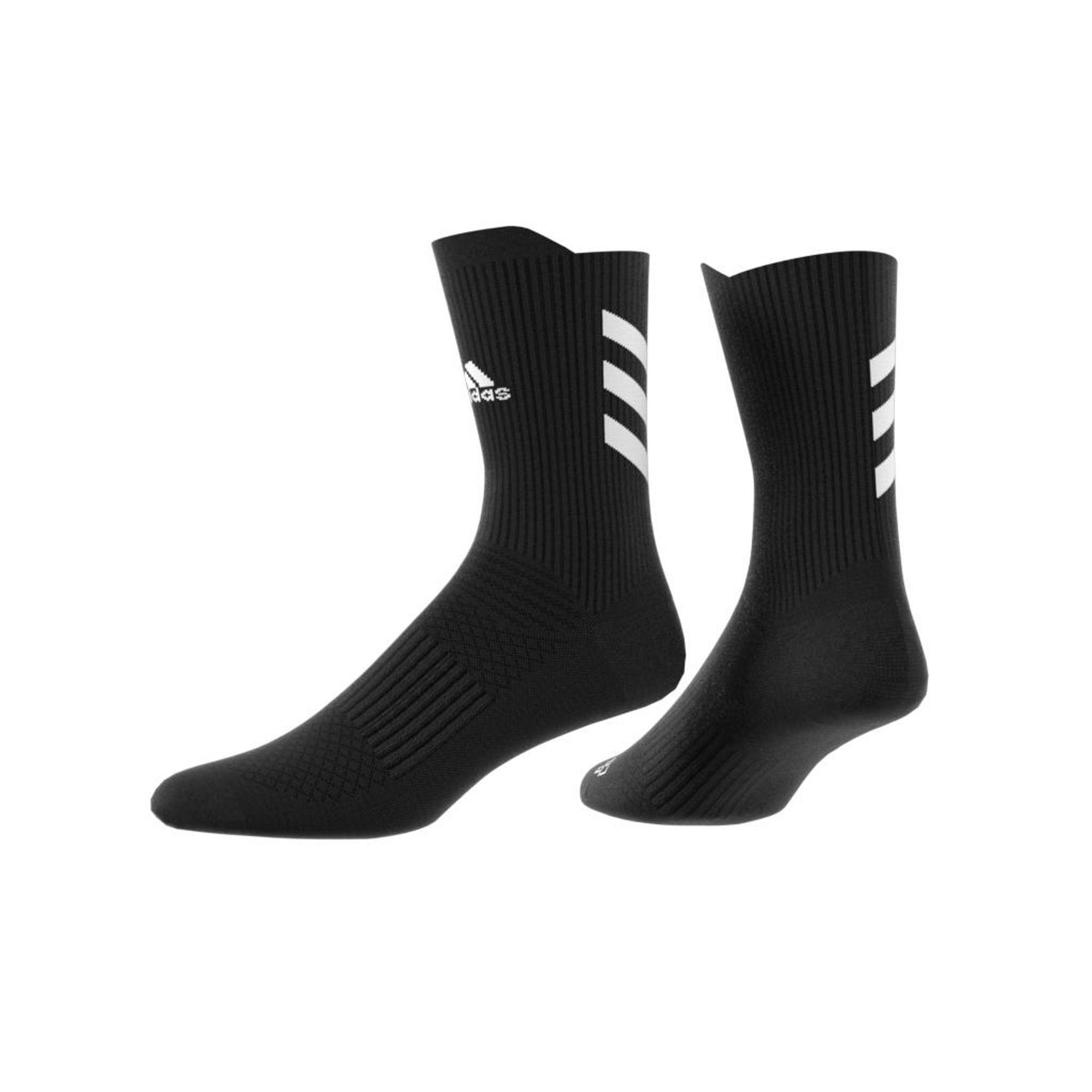 Unisex Techfit Crew Socks, Black, A901_ONE, large image number 6