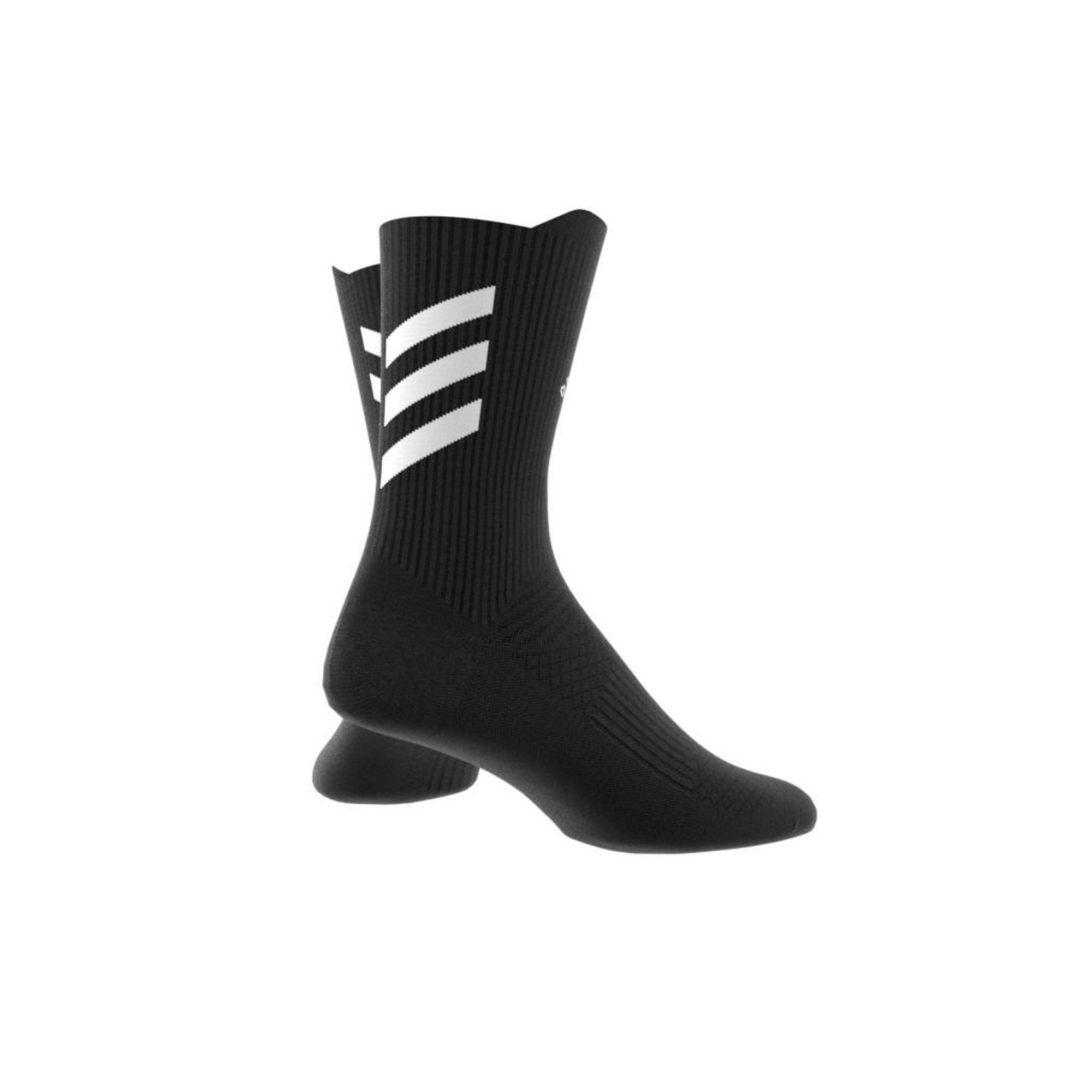 Unisex Techfit Crew Socks, Black, A901_ONE, large image number 7