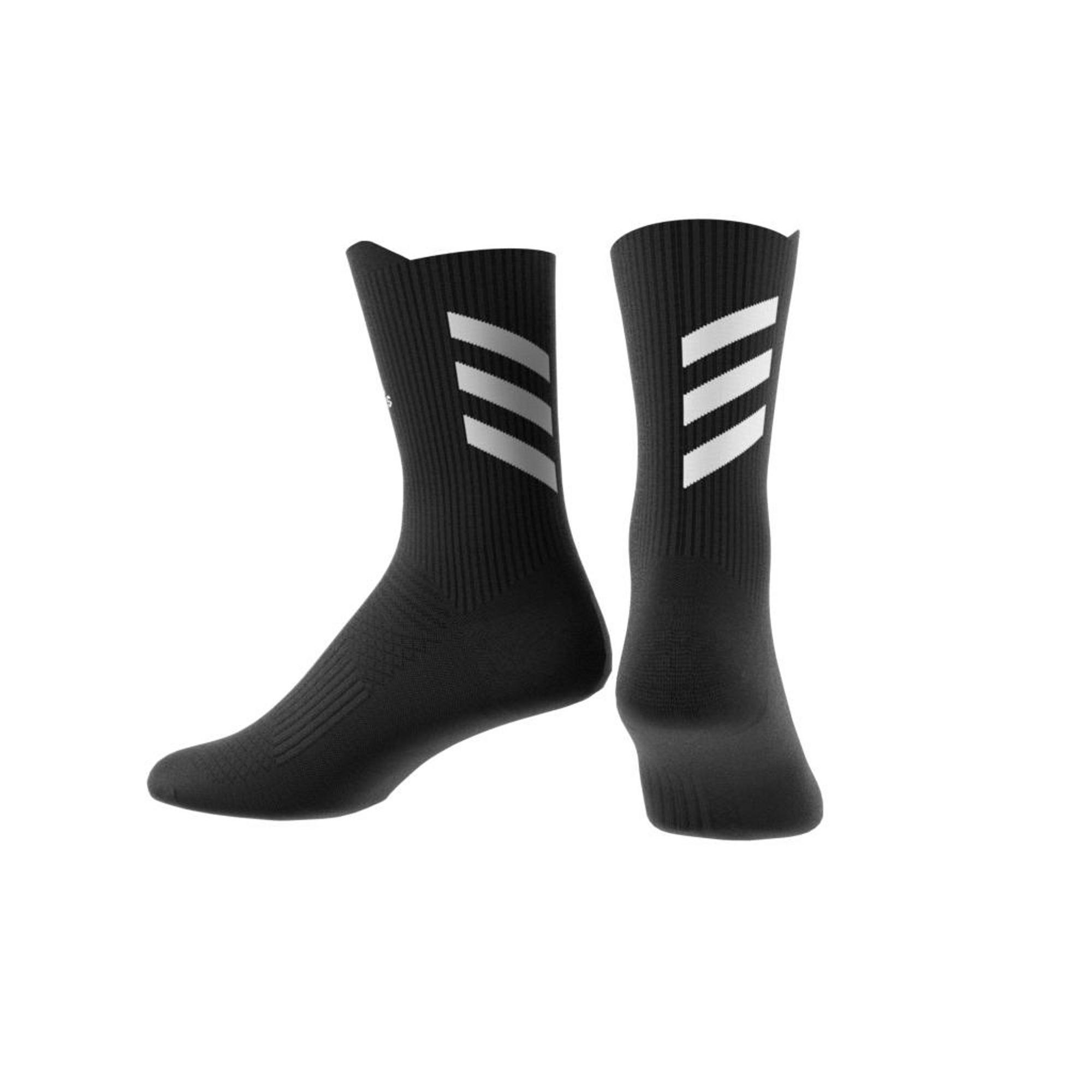 Unisex Techfit Crew Socks, Black, A901_ONE, large image number 10