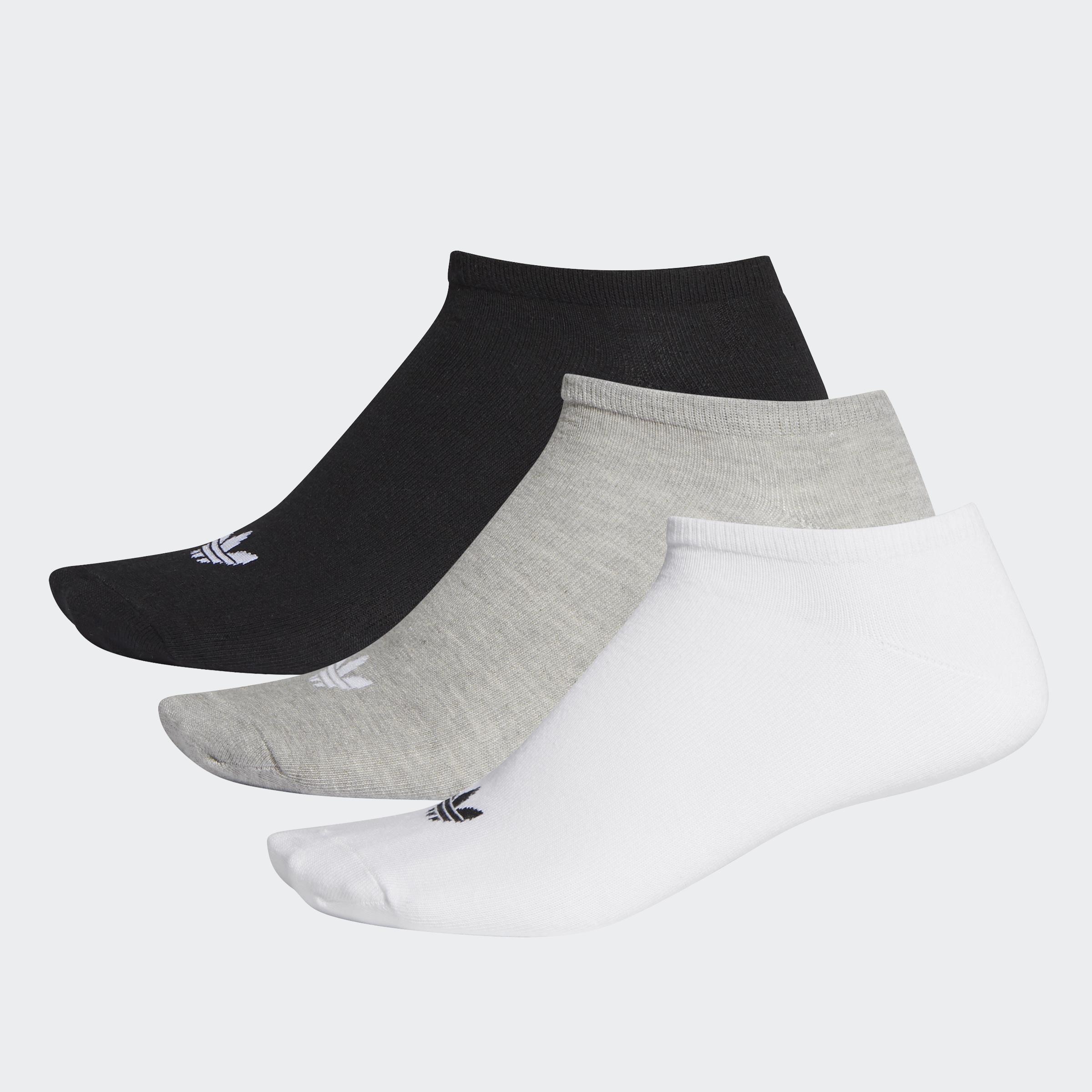 Unisex Trefoil Liner Socks 3 Pairs, Multicolour
